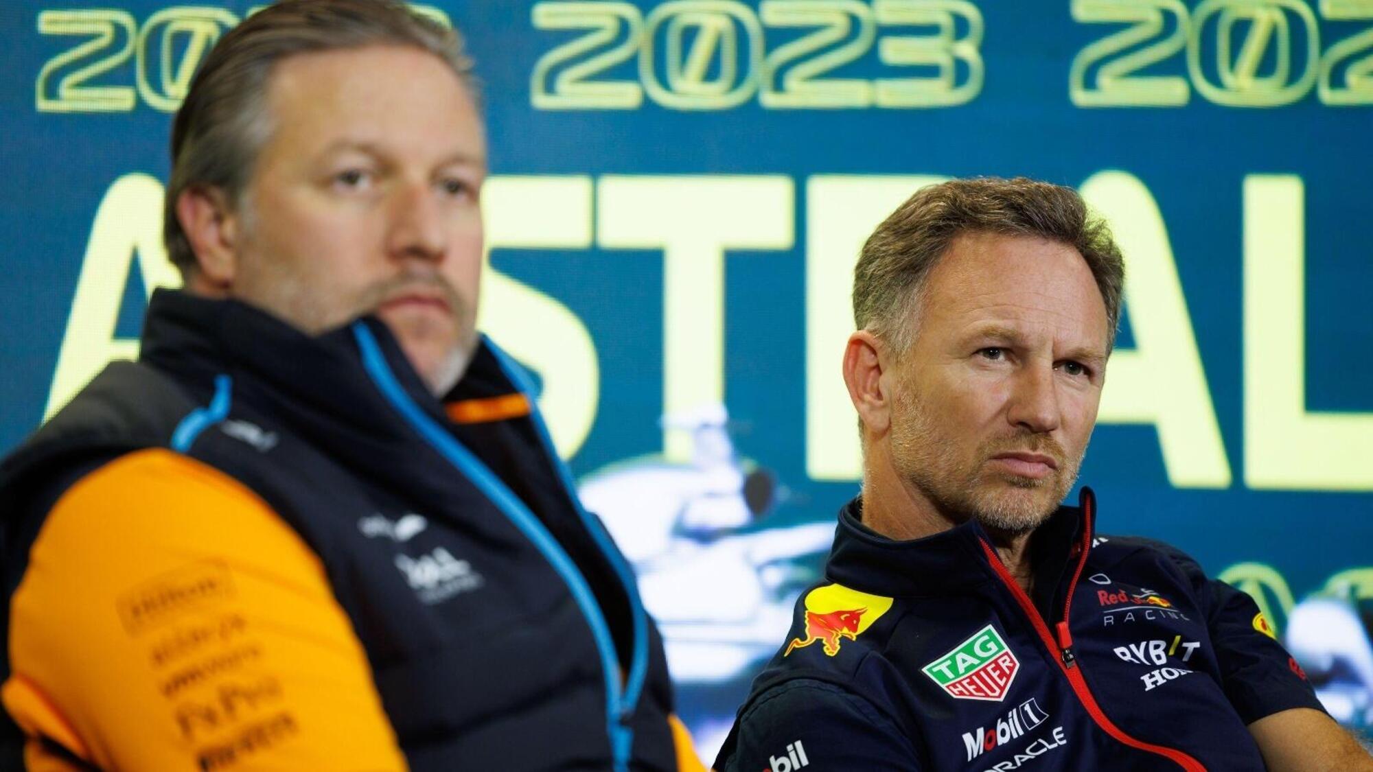 Zak Brown Christian Horner F1