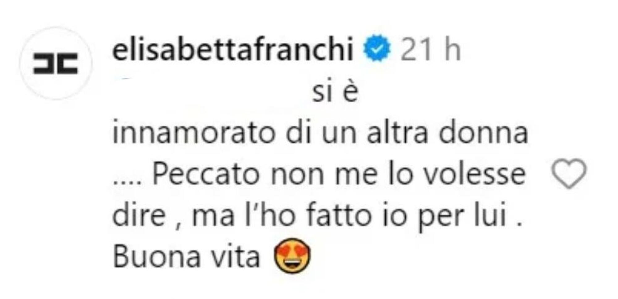 Il commento di Elisabetta Franchi sull'ex