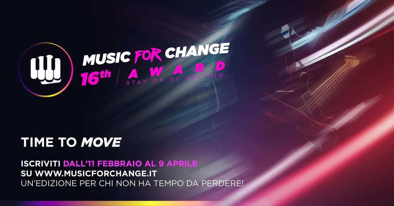 Music for Change, al via le iscrizioni per la sedicesima edizione
