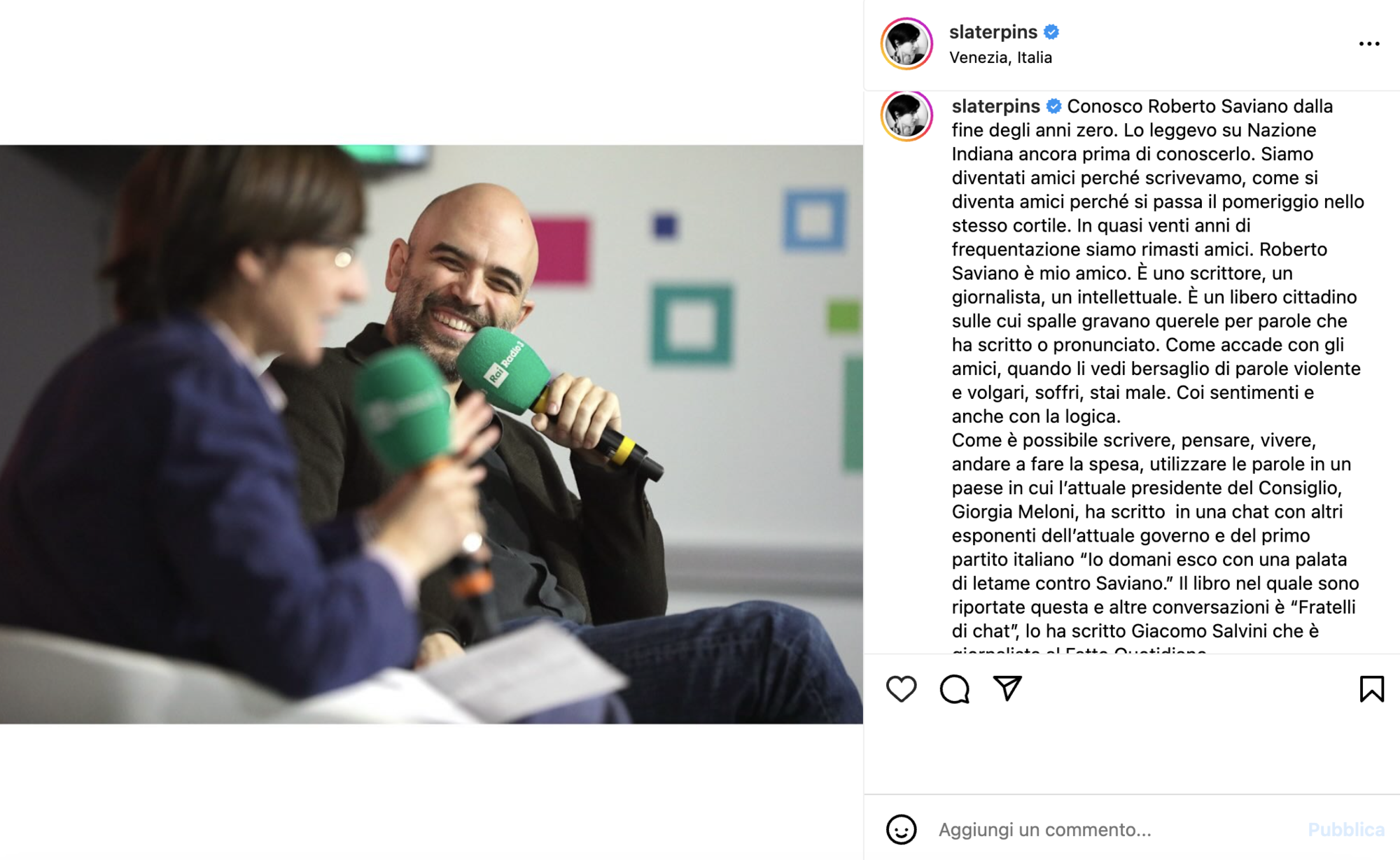 Il post di Chiara Valerio