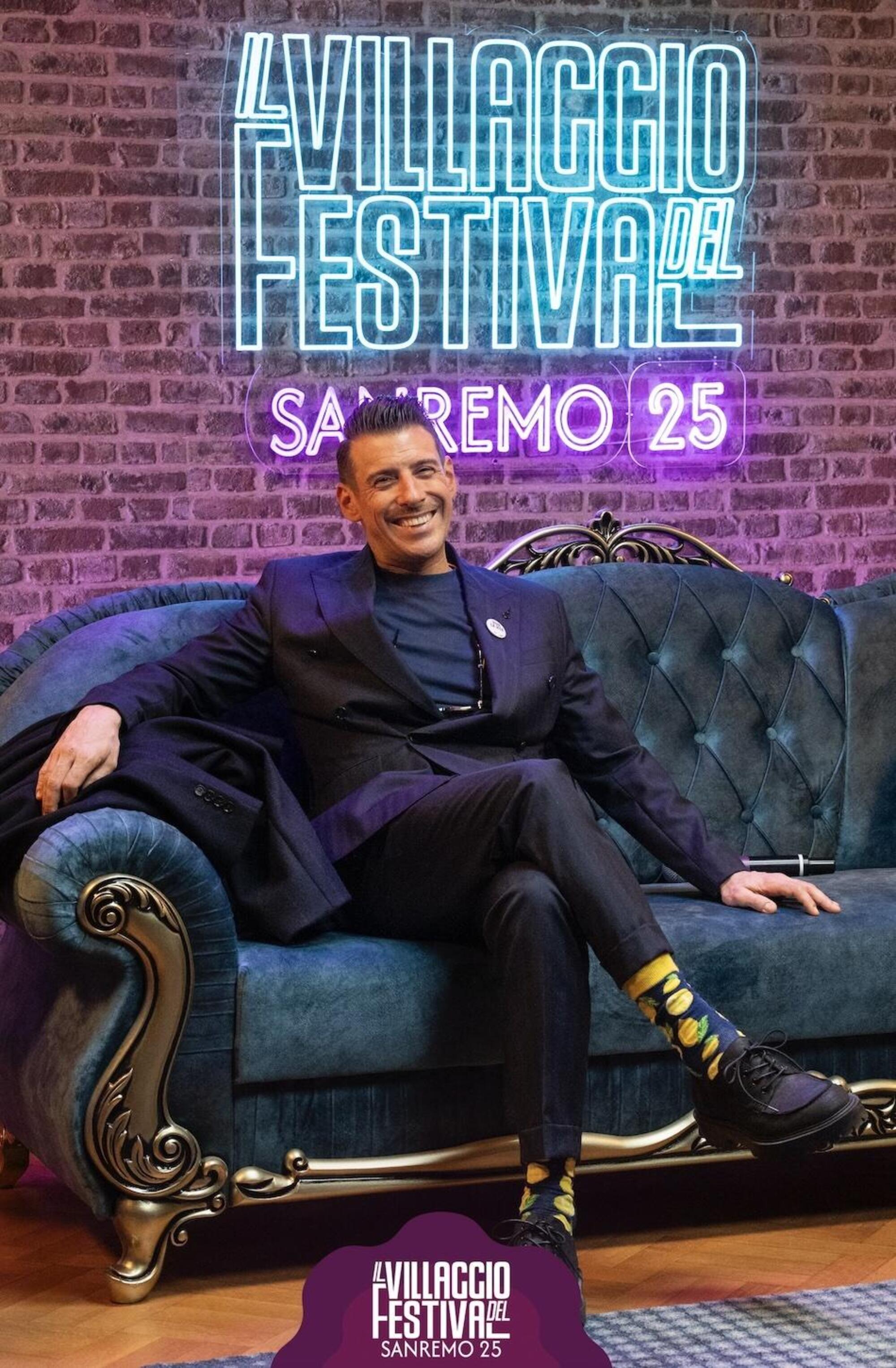 Francesco Gabbani nel salotto del Villaggio del Festival di Sanremo