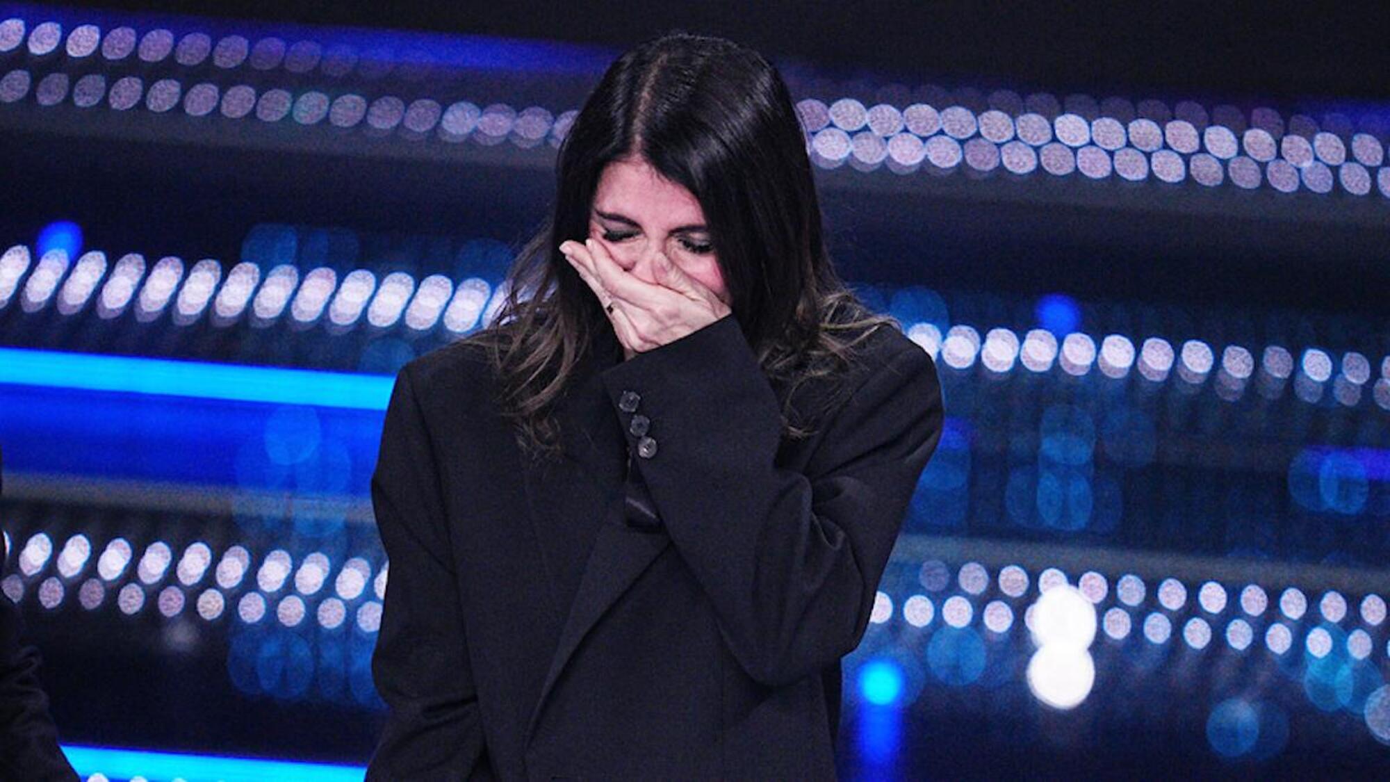 Giorgia si commuove durante la finale di Sanremo