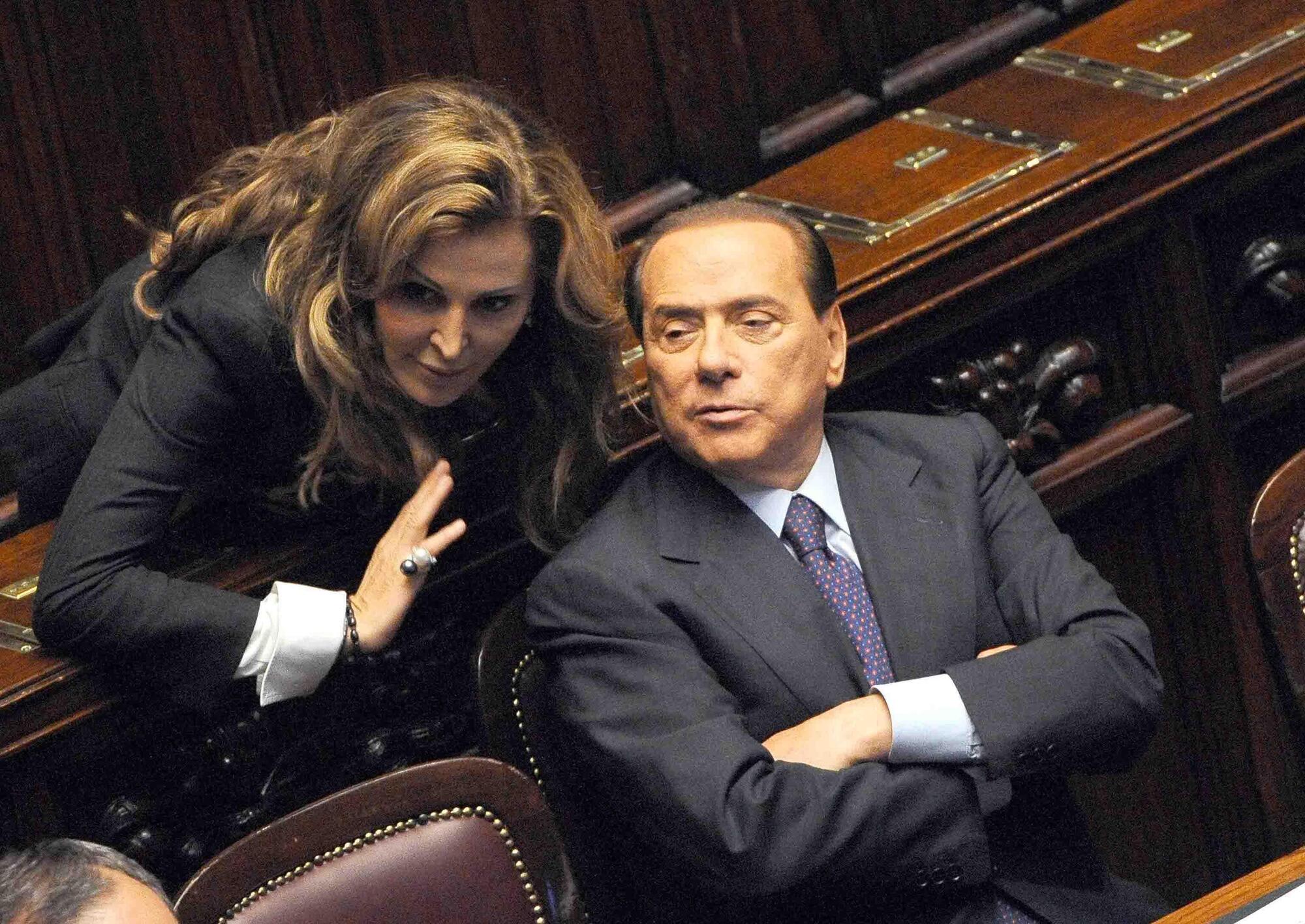 Daniela Santanch&egrave; con Silvio Berlusconi