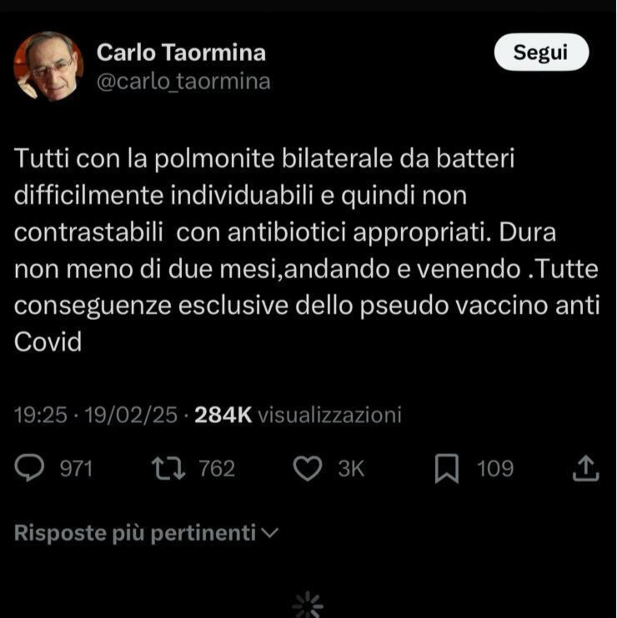 Il post di Carlo Taormina