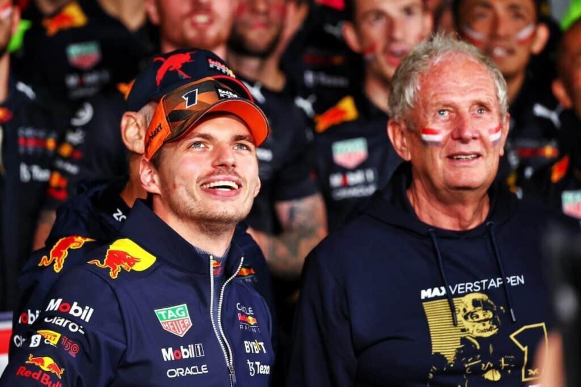 Helmut Marko insieme a Max Verstappen