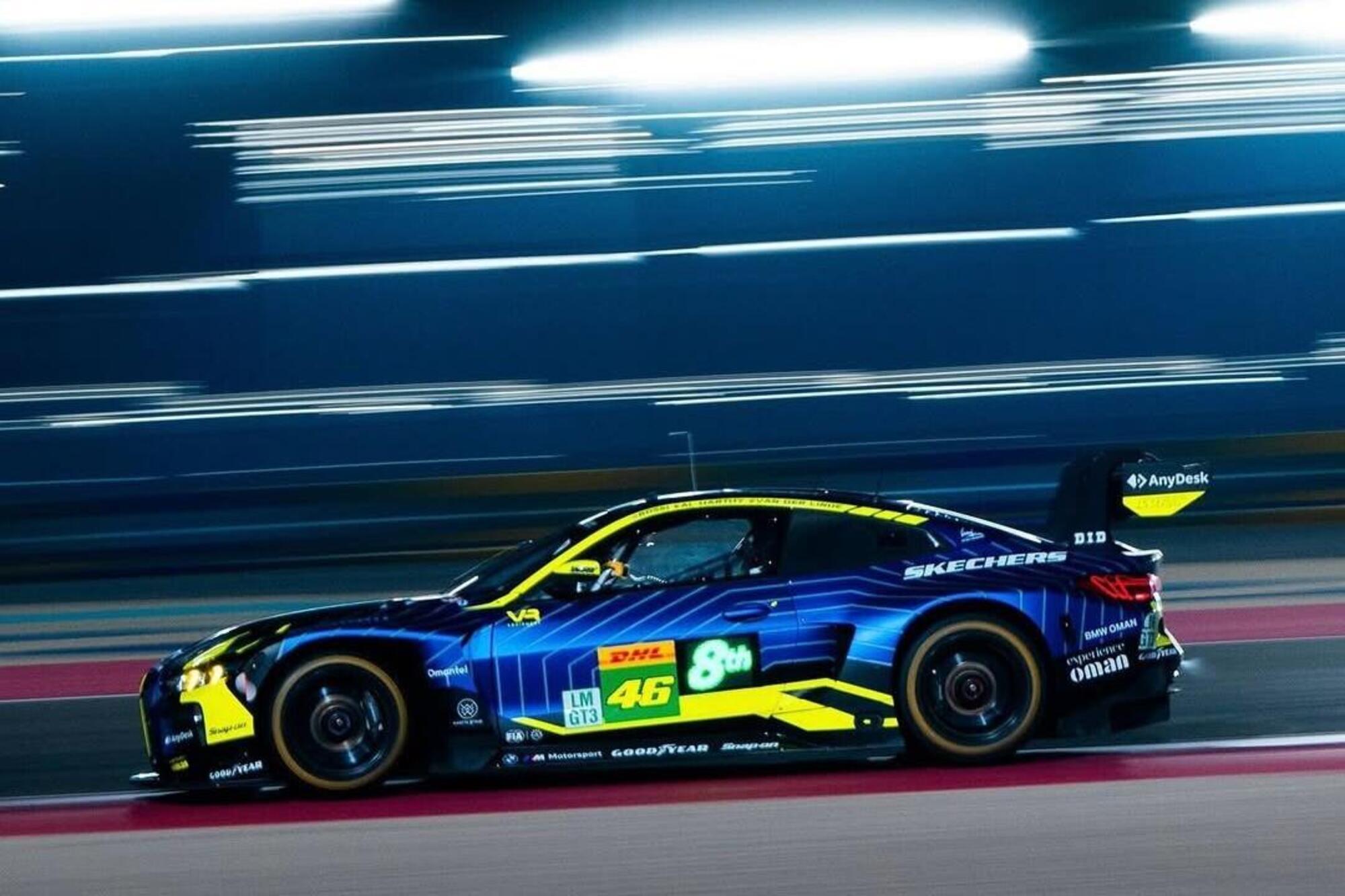 La BMW M4 GT3 EVO che user&agrave; Valentino Rossi nel WEC