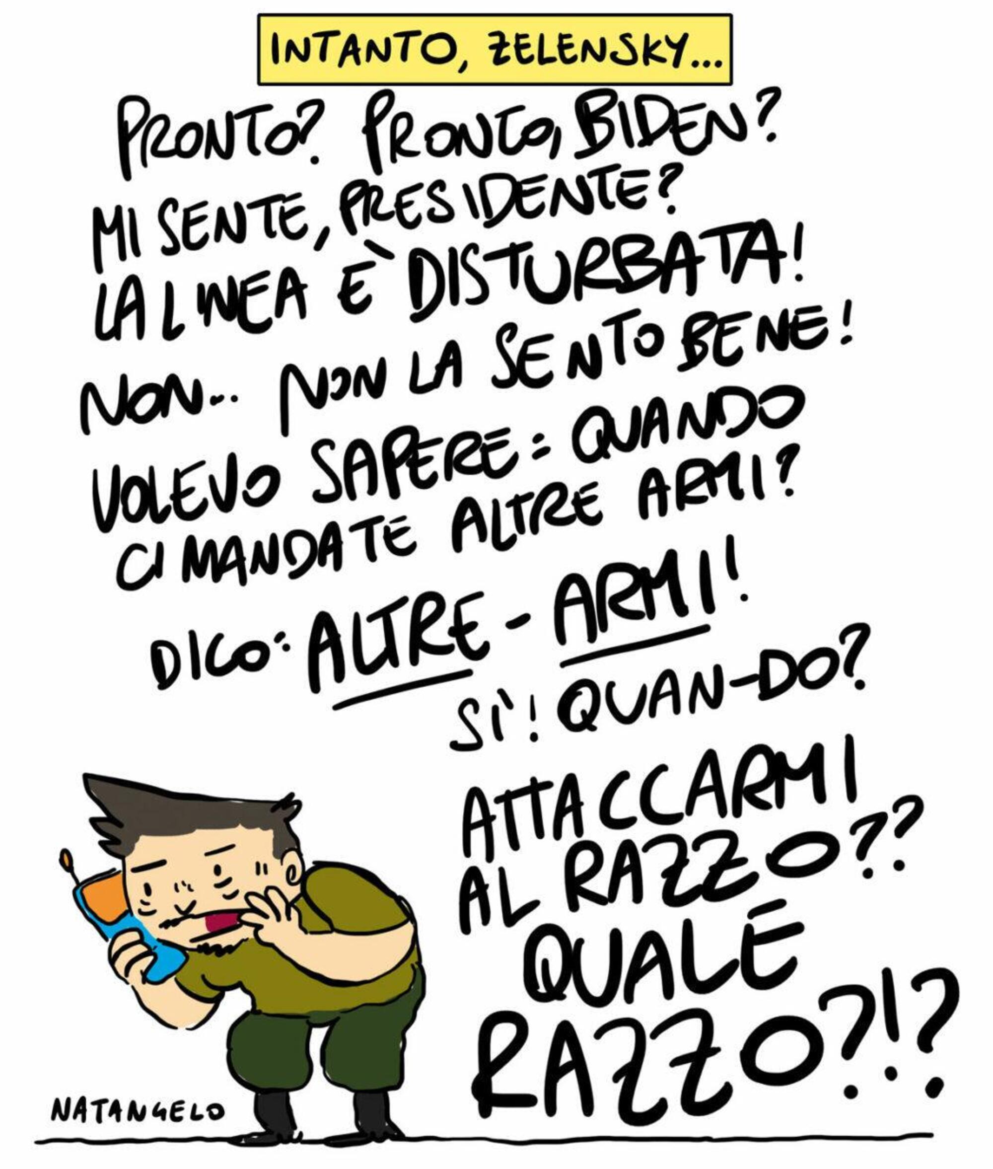 Una delle vignette di Mario Natangelo sul Fatto quotidiano