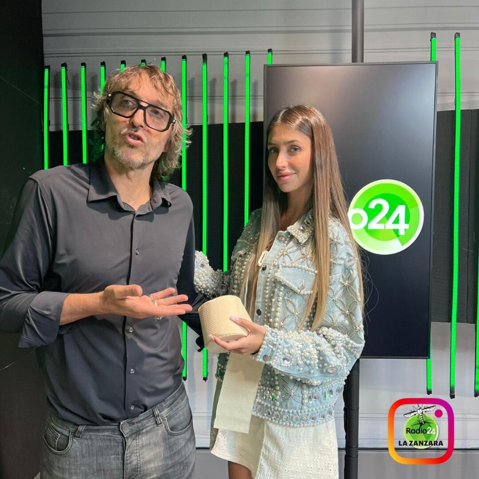 Michelle Comi e Giuseppe Cruciani a La Zanzara