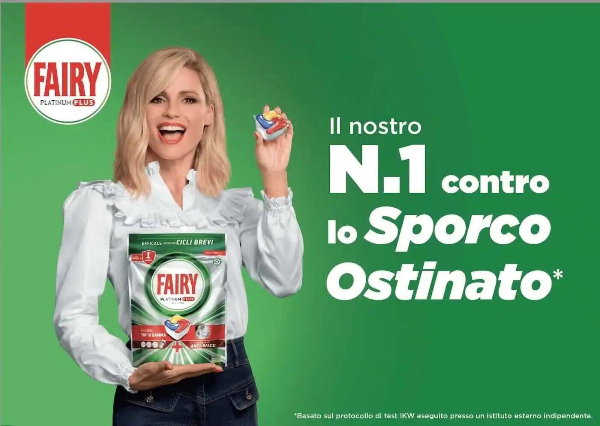 Michelle Hunziker e lo spot per Fairy