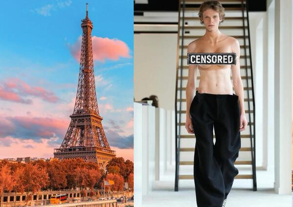 Censura al seno delle donne, libert&agrave; alle protesi degli uomini? Ecco il paradosso delle tette finte alla Paris Fashion Week 2025 dello stilista Duran Lantink...