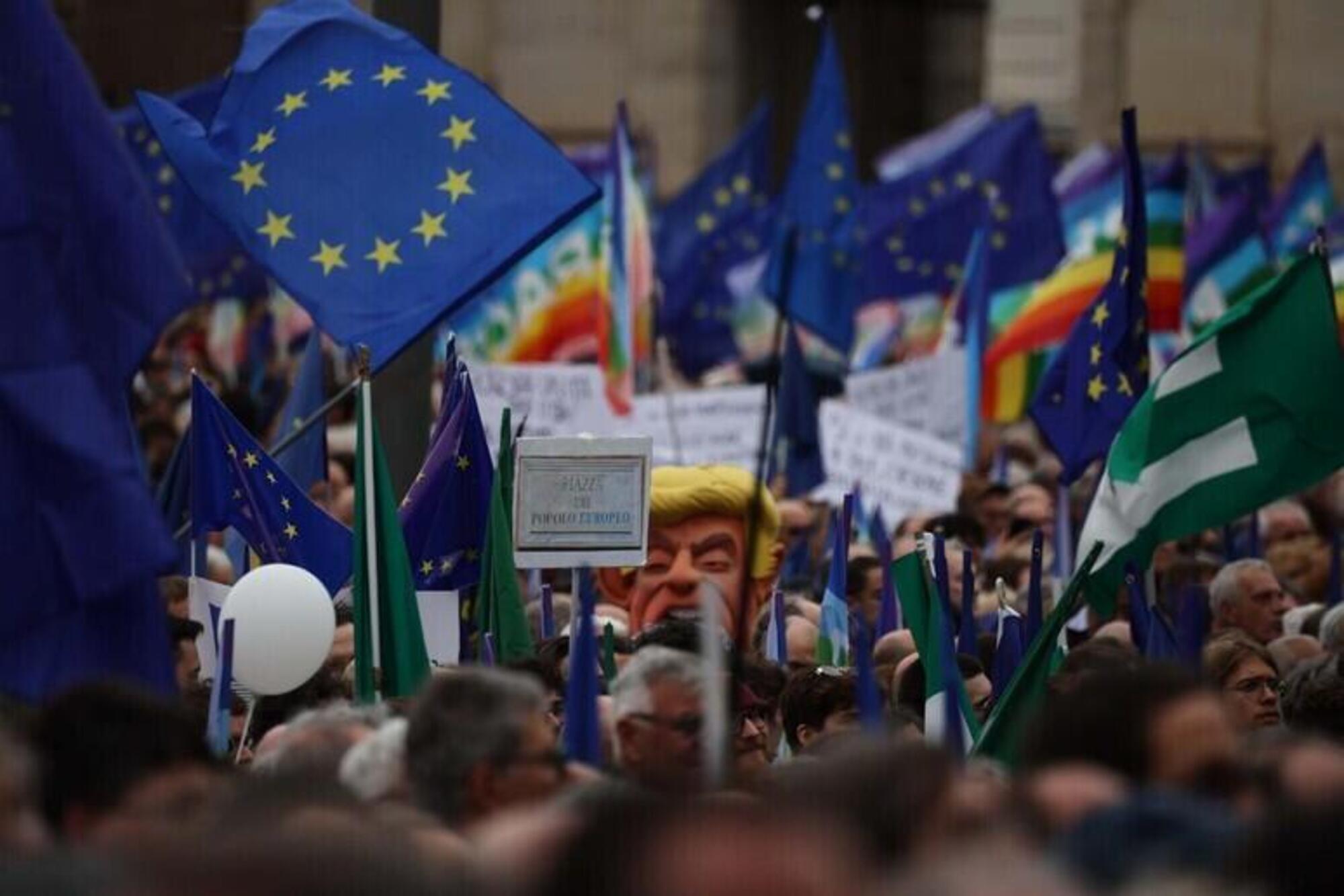 Manifestazione Europa Michele Serra