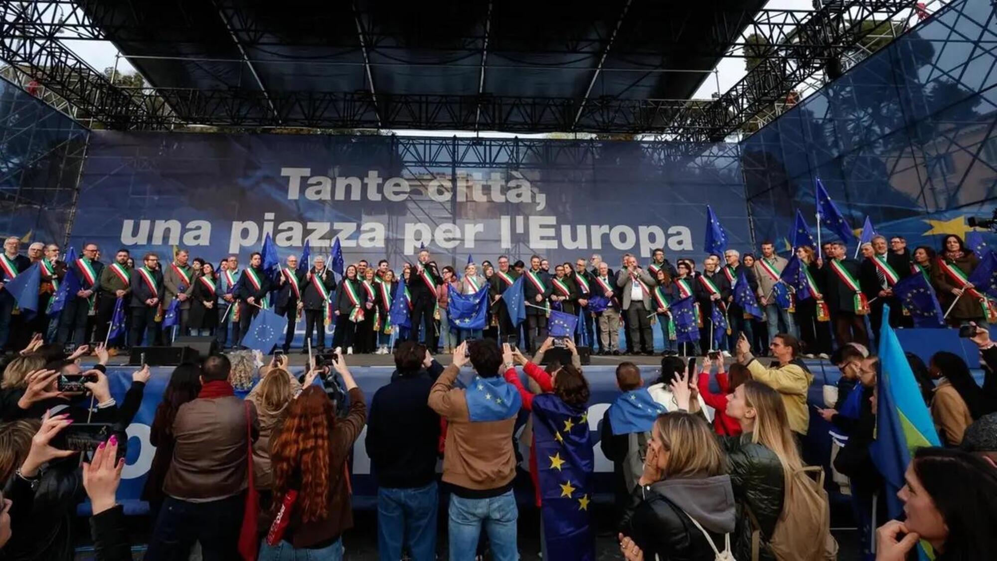 La manifestazione per l'Europa a Roma