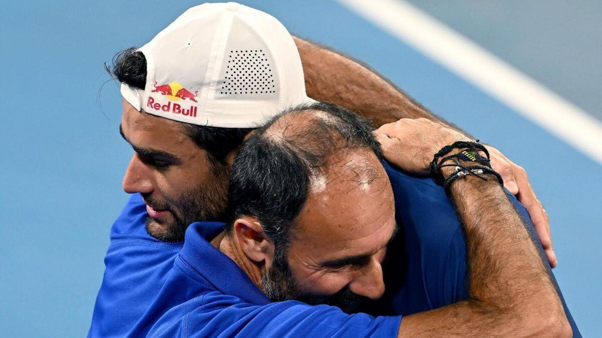 Vincenzo Santopadre con Matteo Berrettini