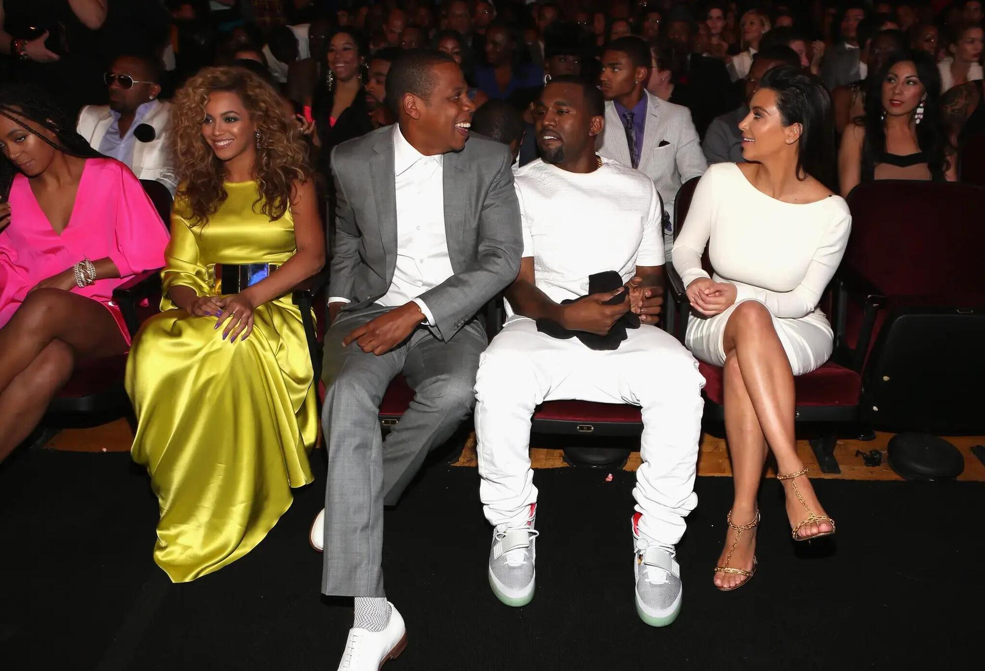 Beyonc&eacute;, Jay-Z, Kanye West e Kim Kardashian