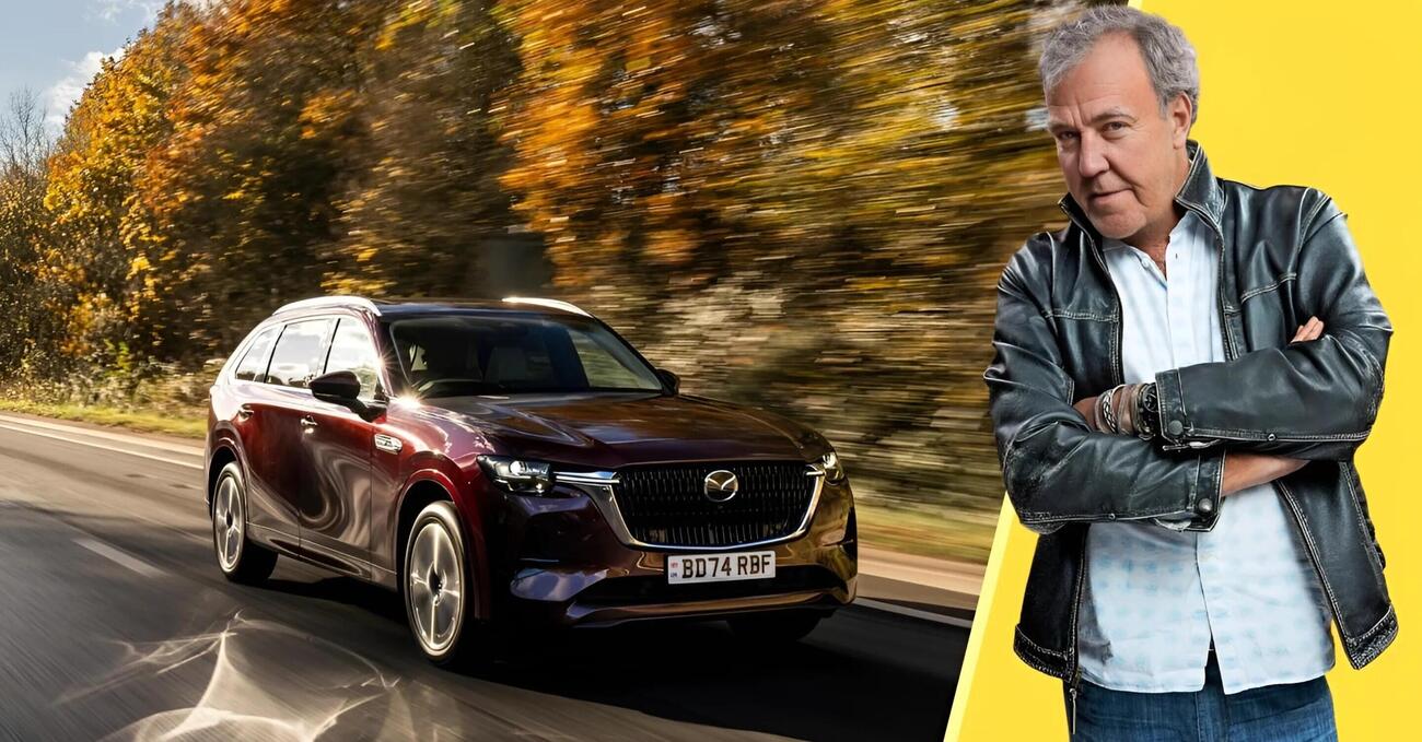 Jeremy Clarkson prova la Mazda CX-80: &ldquo;Meglio una Volvo XC90, ma di tre anni fa. Per&ograve; &egrave; un&rsquo;auto ideale per la fuga, perch&eacute; neanche chi l&rsquo;ha disegnata durante una pausa caff&egrave; saprebbe riconoscerla&rdquo;