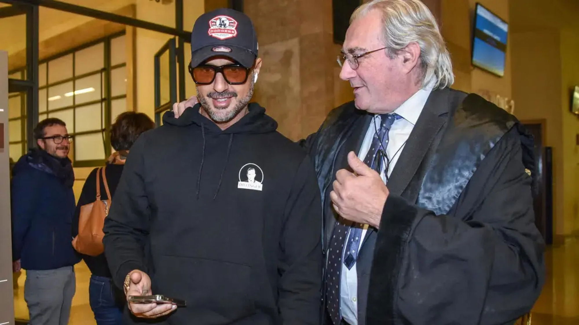 L'avvocato Chiesa con Fabrizio Corona