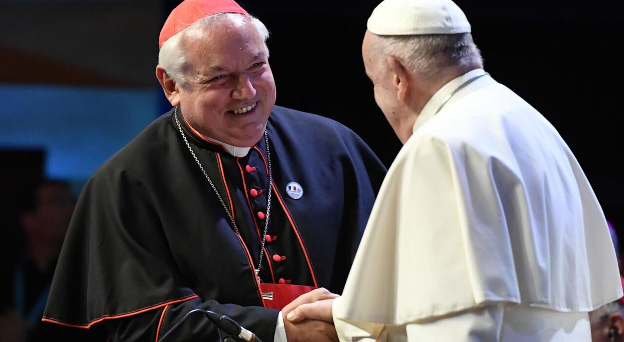 Il cardinale Jean Marc Aveline e Papa Francesco