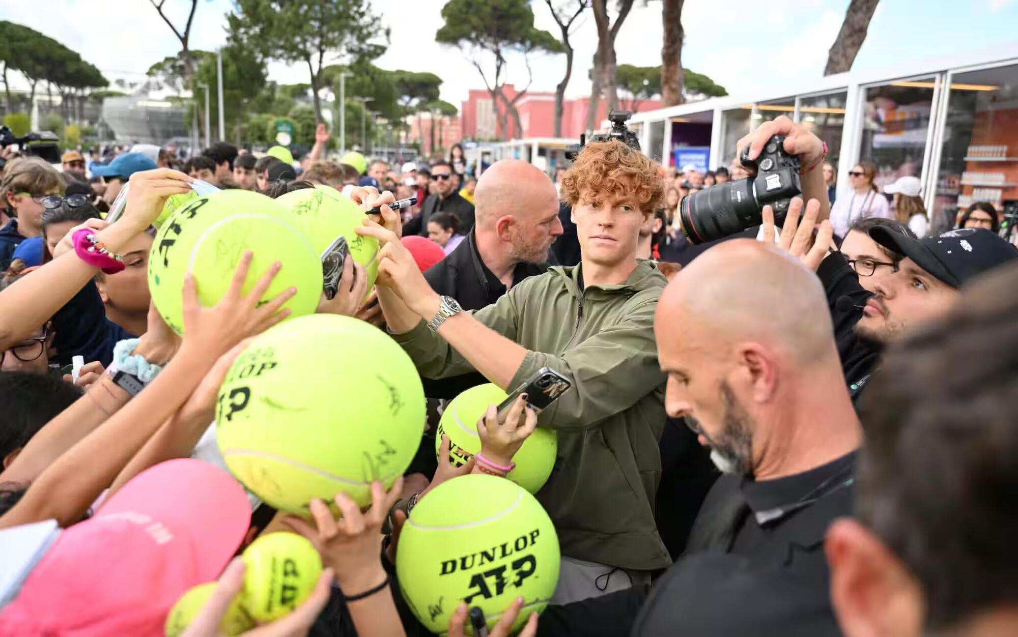 Sinner atteso per l'allenamento al Foro Italico