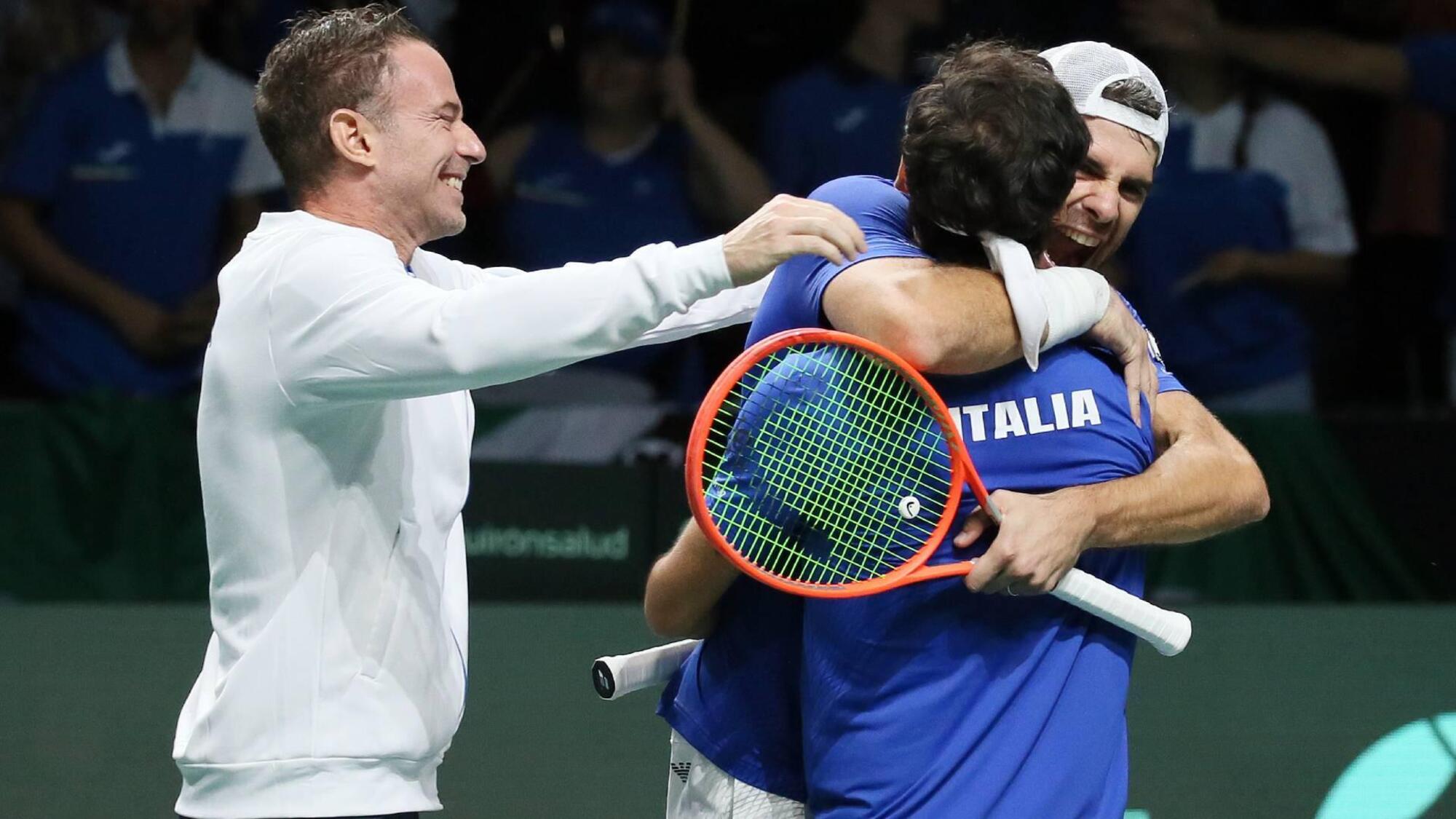 Filippo Volandri e gli azzurri
