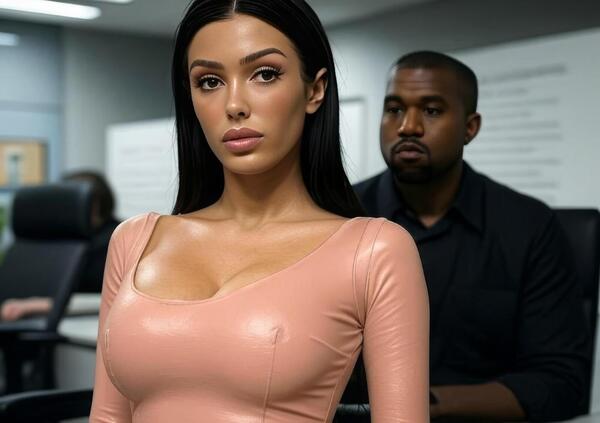 Bianca Censori (con Kanye West) nuda anche in ufficio (e in diretta)? Ecco cos&rsquo;&egrave; successo durante la live dello streamer Sneako. E quella parrucca che ricorda il look di Kim Kardashian&hellip;