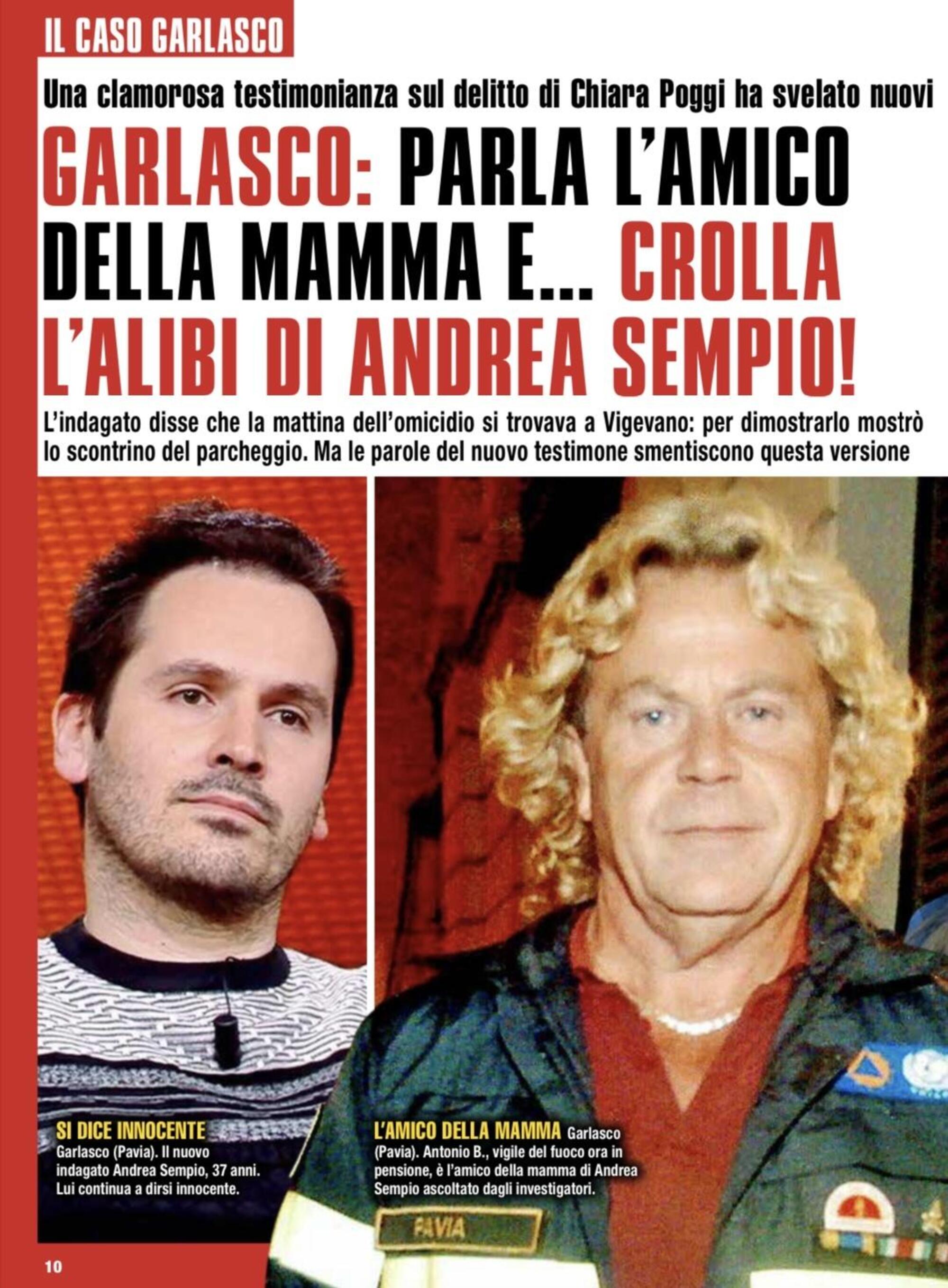 Antonio B. il pompiere amico della mamma di Andrea Sempio