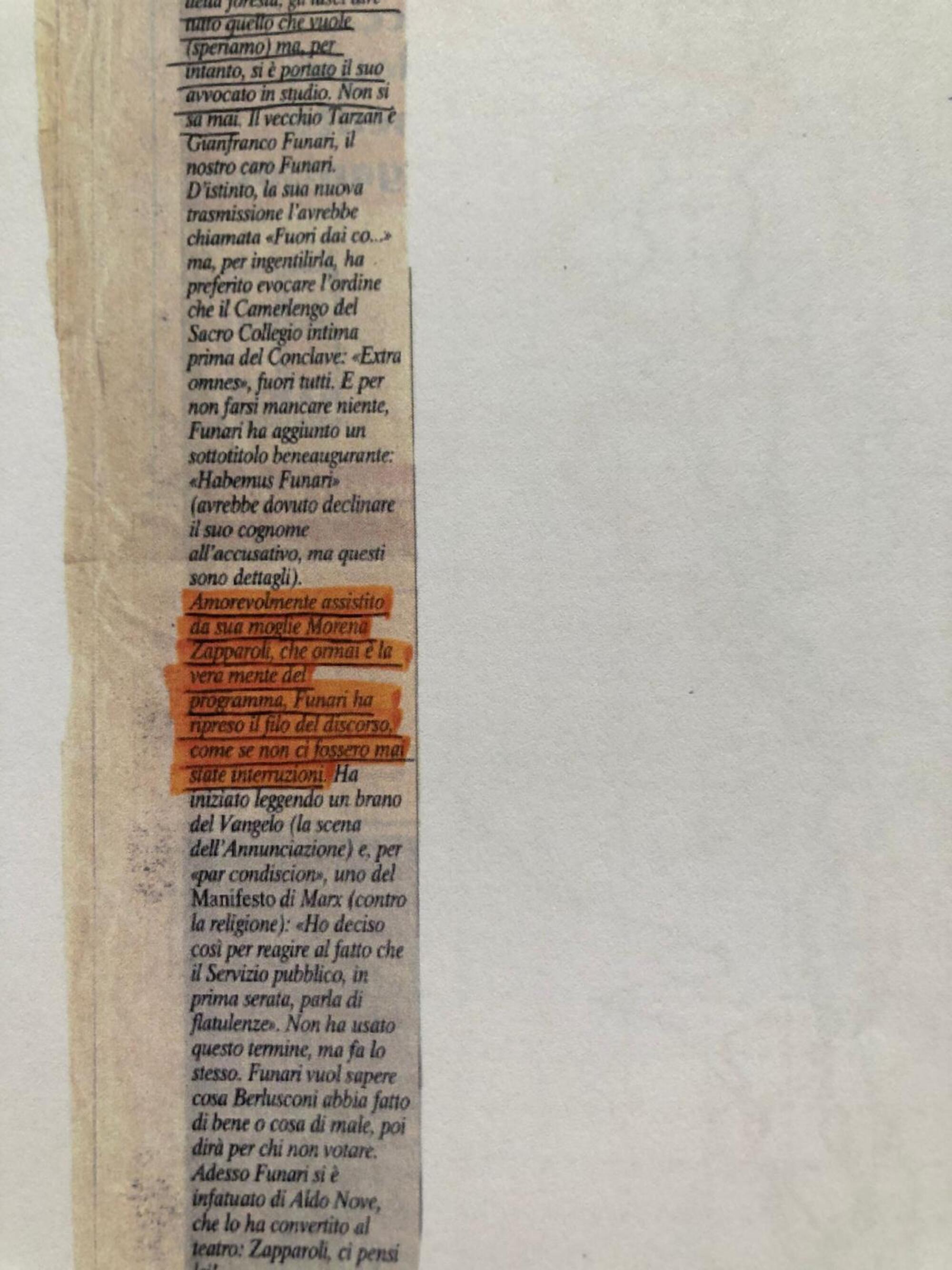 La recensione di Aldo Grasso di Extra Omnes