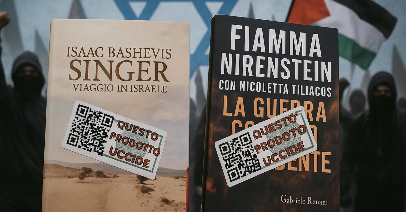 GLI INFAMI: Alla Feltrinelli di Milano i pro-Pal marchiano i libri degli scrittori ebrei: ma davvero per criticare Israele serve essere antisemiti? 