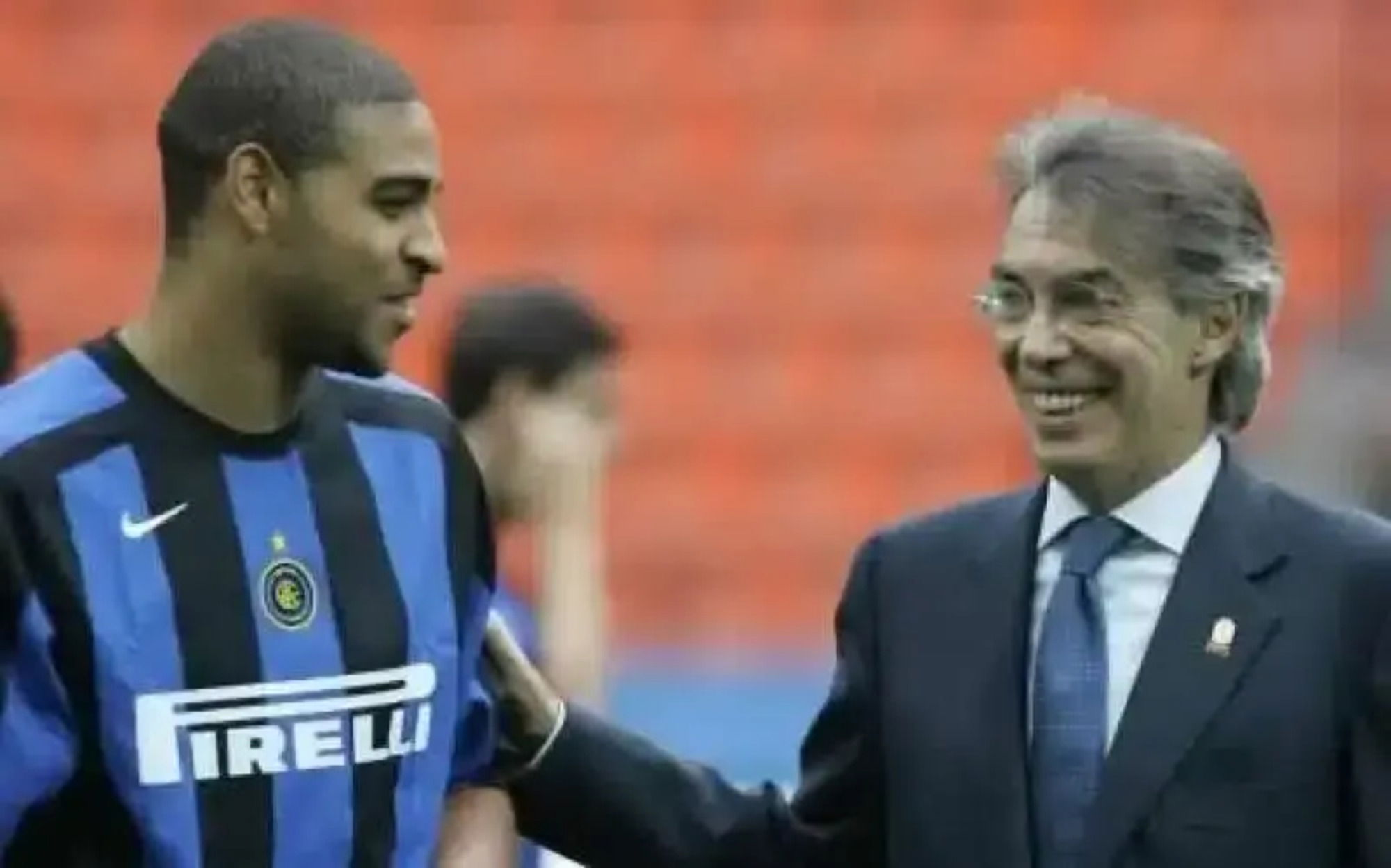 Adriano Leite Ribeiro con Massimo Moratti