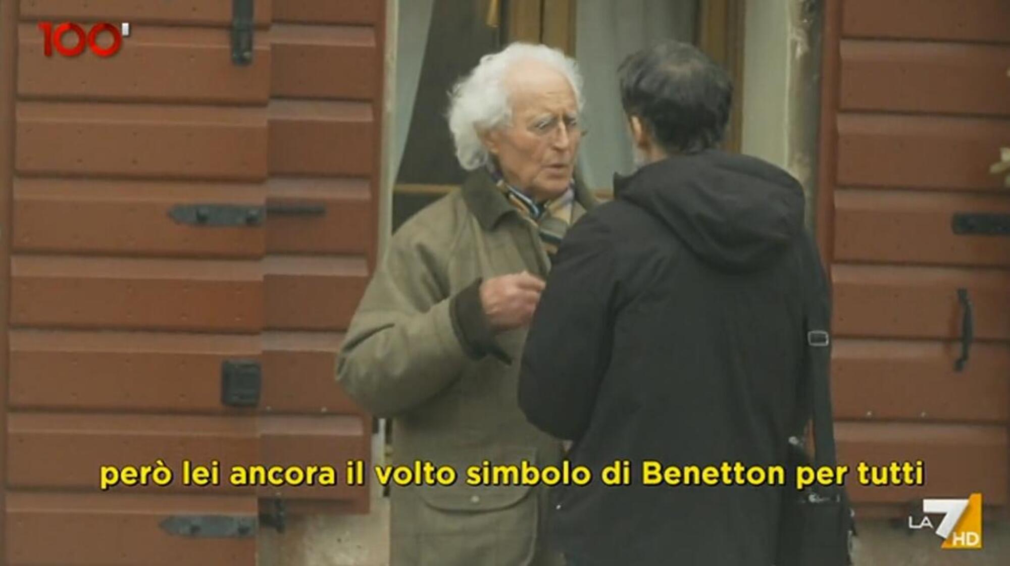 Un'immagine dell'intervista a Luciano Benetton