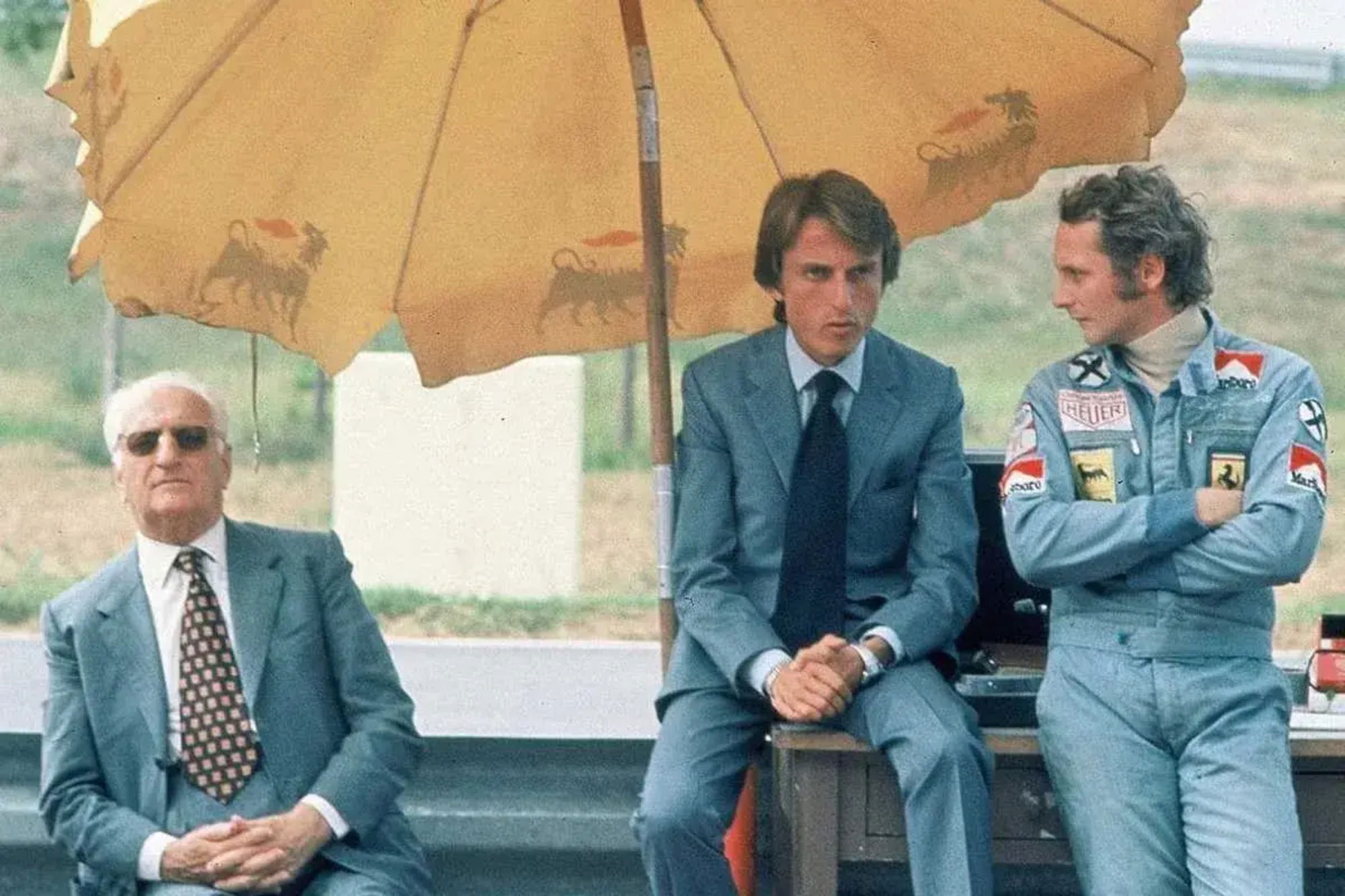 Enzo Ferrari, Luca Cordero di Montezemolo e Niki Lauda