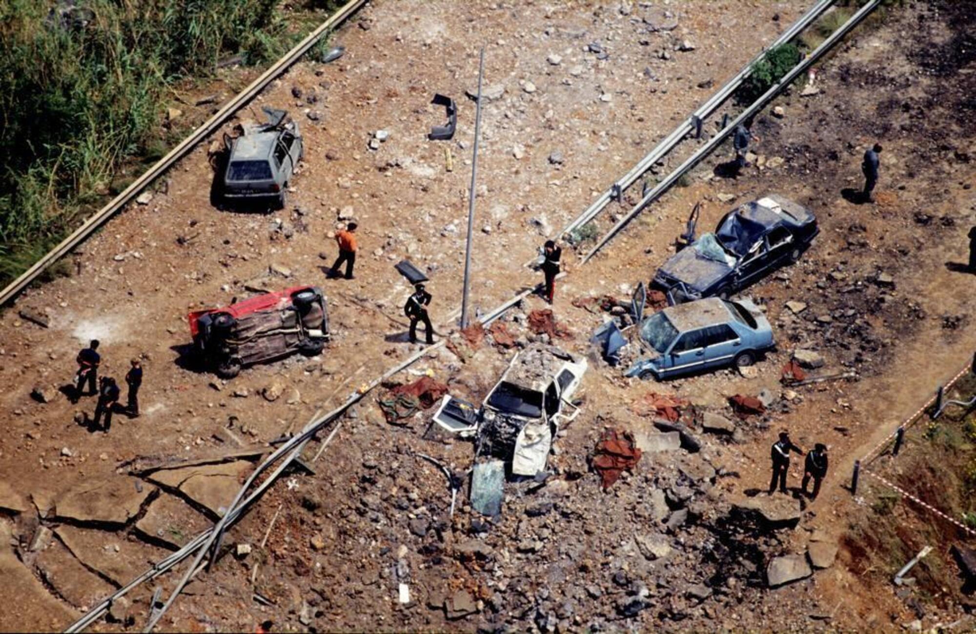 La strage di Capaci dall&#039;alto