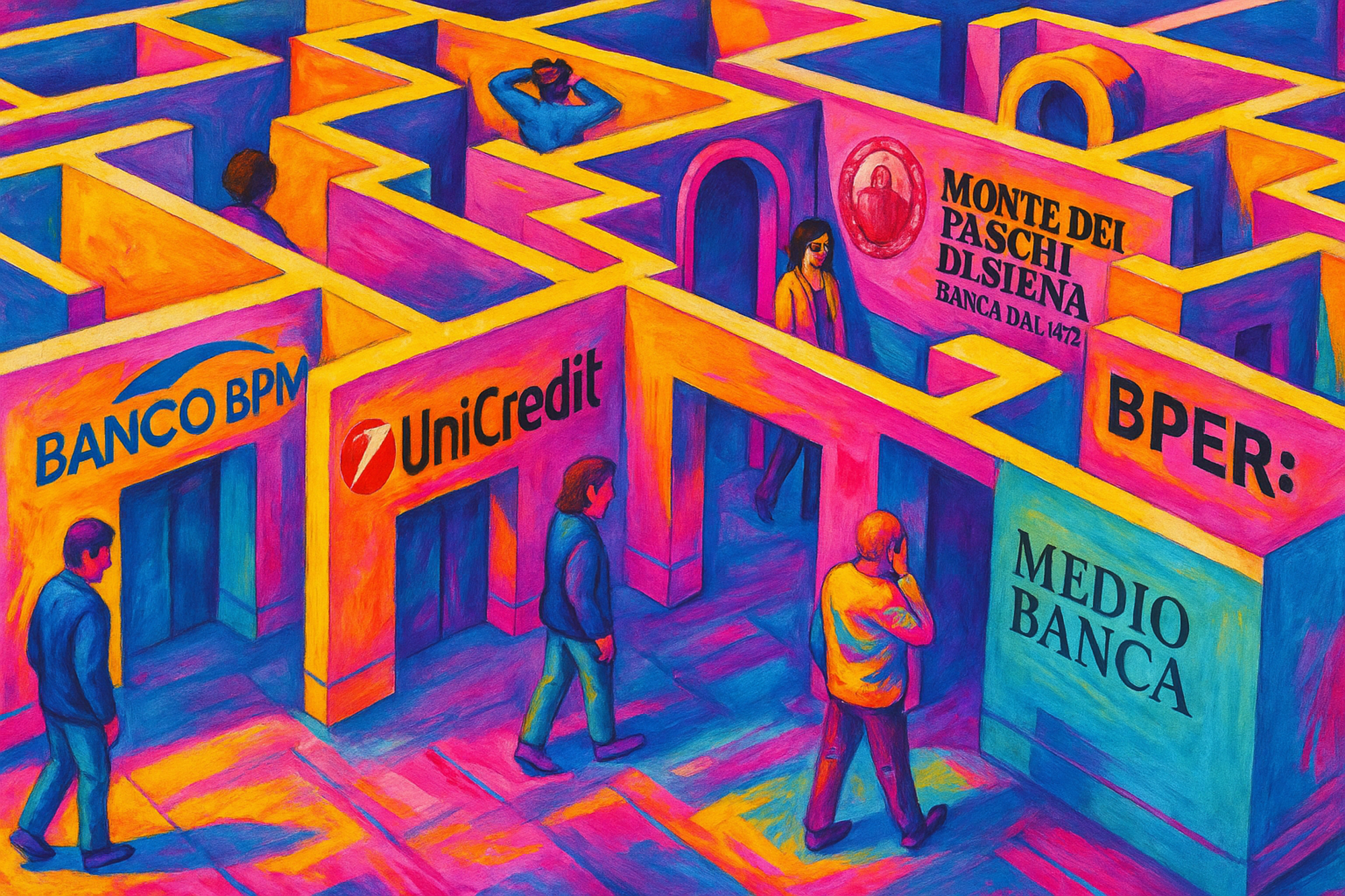 labirinto risiko bancario banco bpm unicredit monte dei paschi bper mediobanca