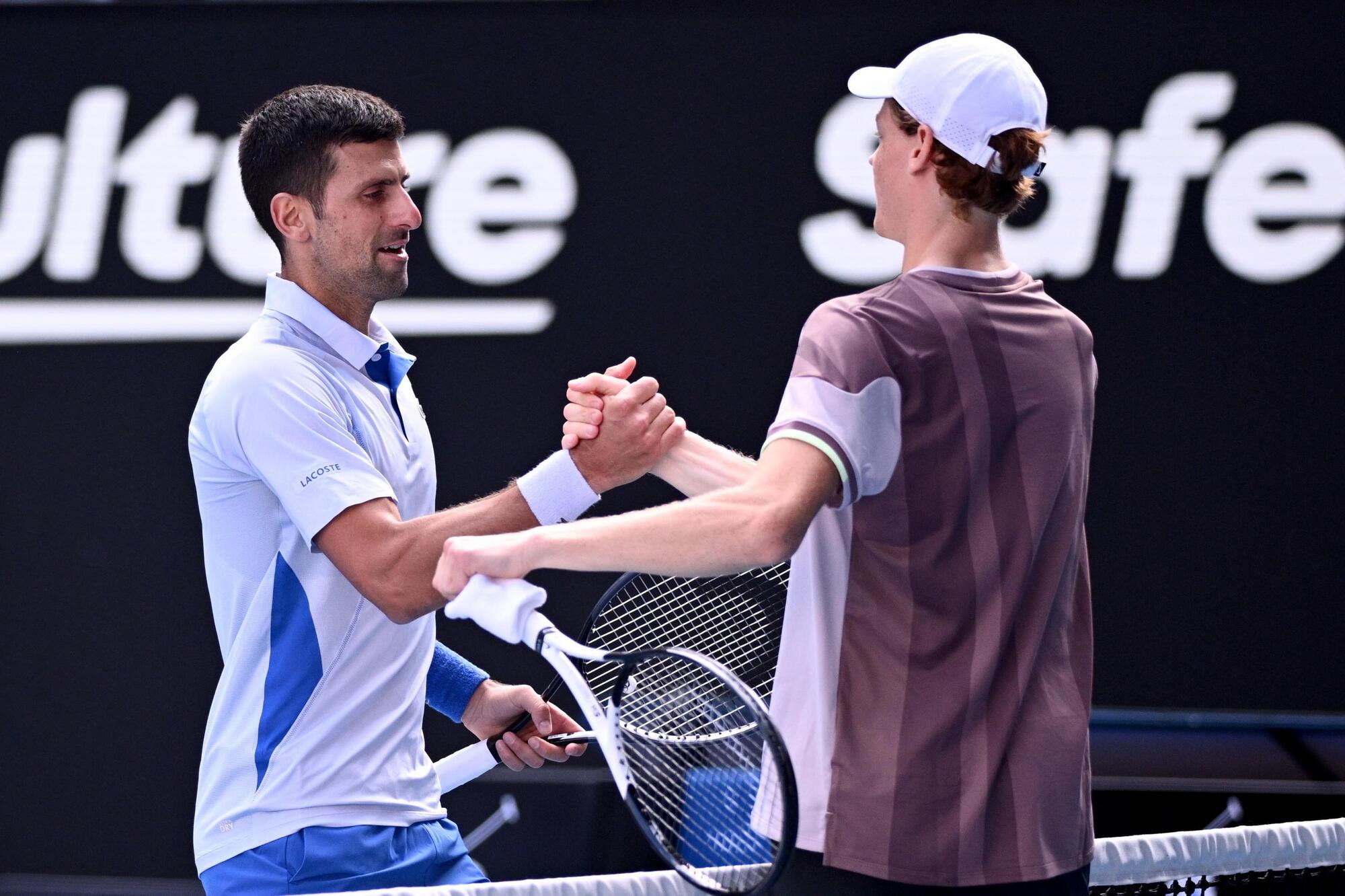 Jannik Sinner e Novak Djokovic