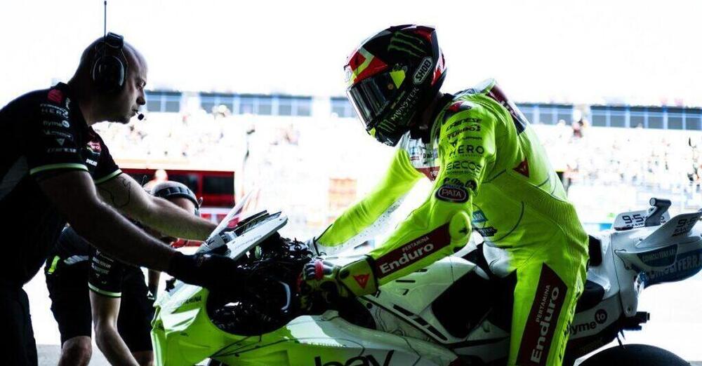 Sembra Bagnaia, ma &egrave; Di Giannantonio: &ldquo;Non riuscivo a spingere sul davanti. Prover&ograve; il disco di Pecco&rdquo; 