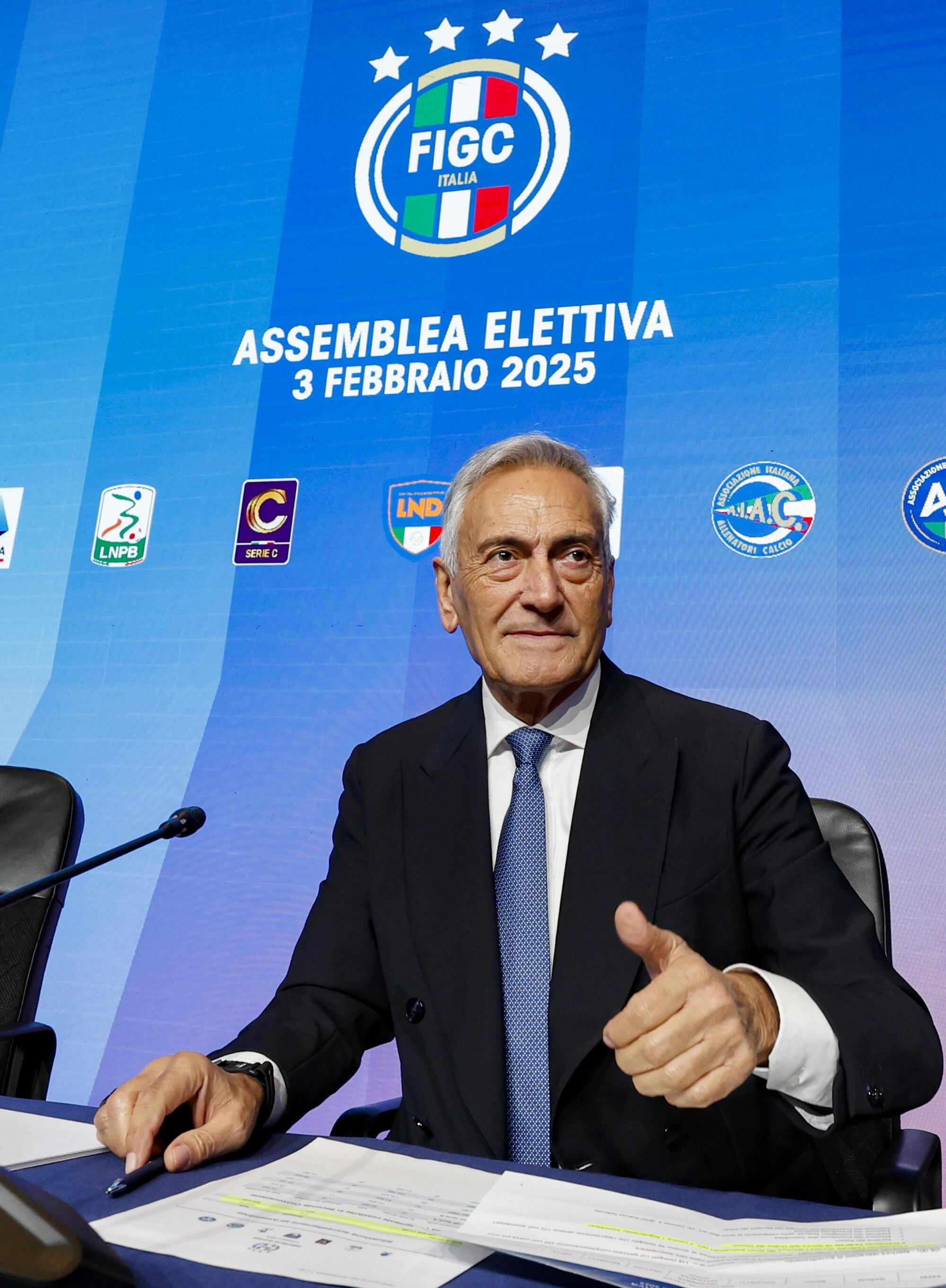Il presidente Figc Gravina