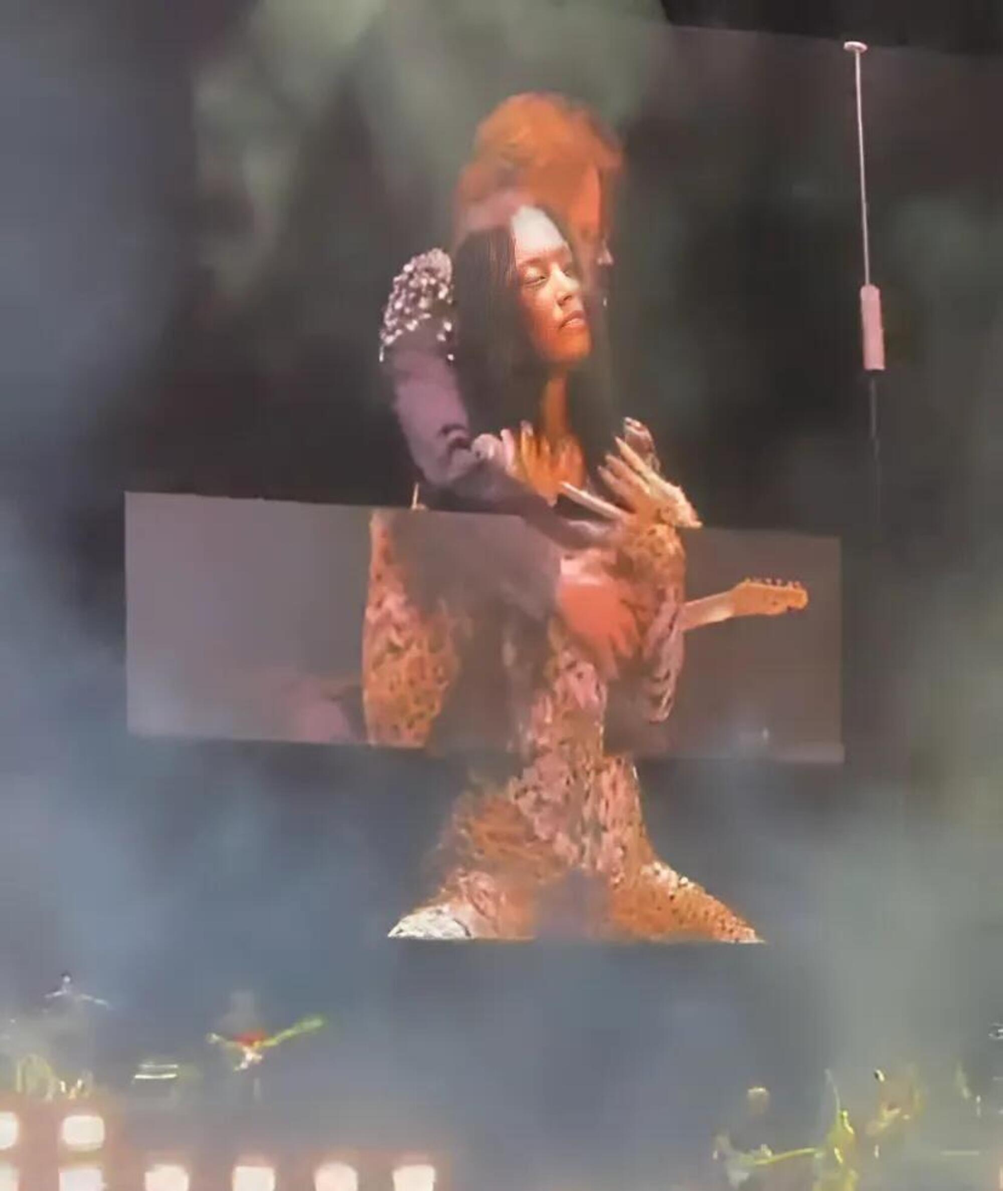 Gianna Nannini "palpa" il seno di Elodie a San Siro?