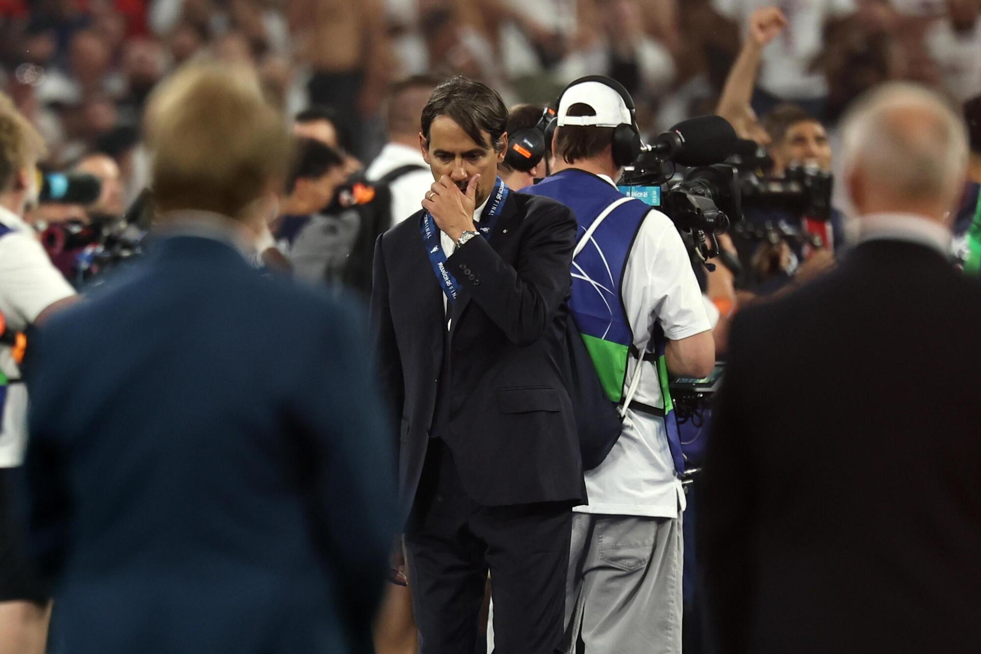 Simone Inzaghi dopo la sconfitta dell'Inter in Champions League