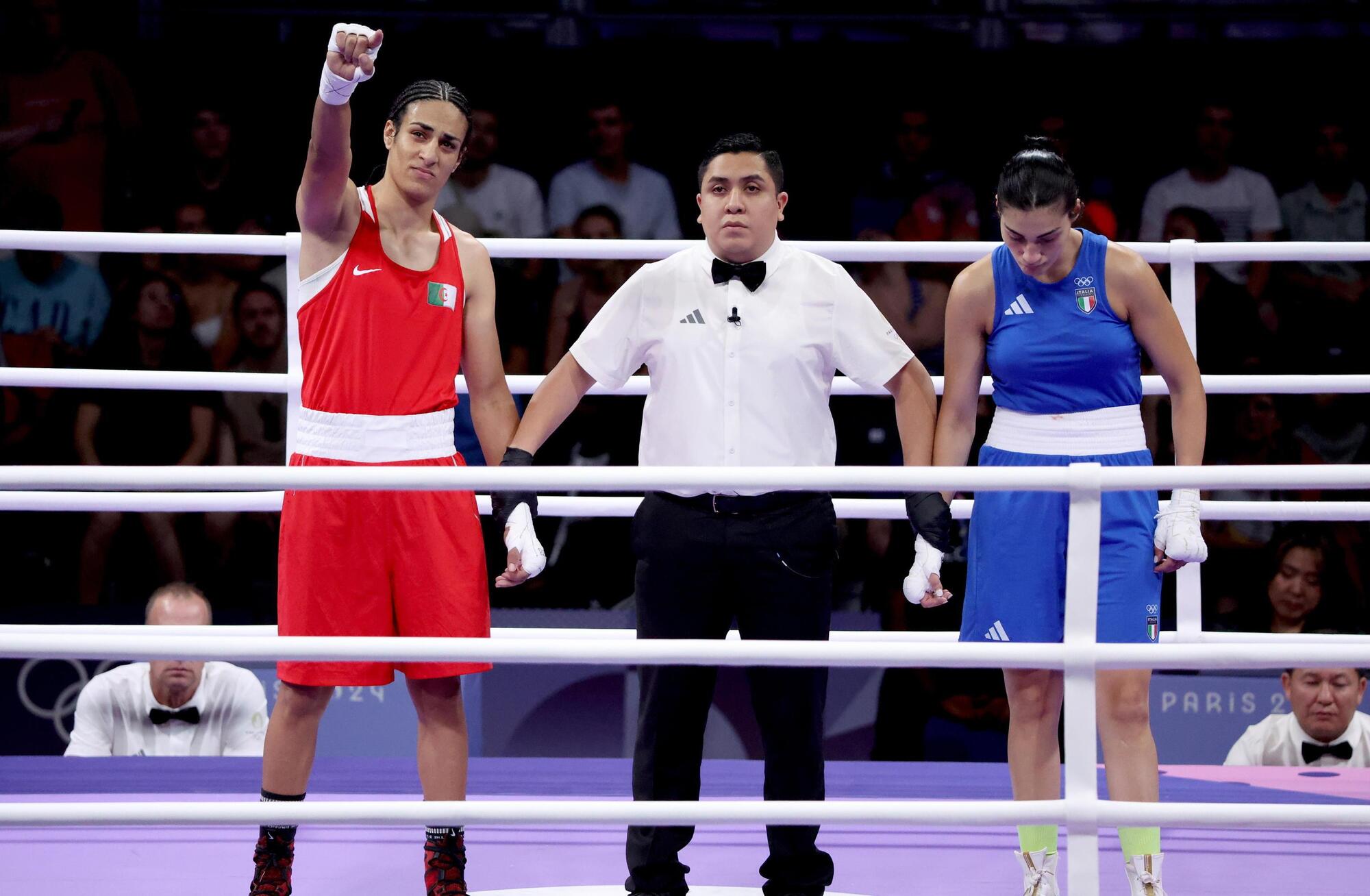Imane Khelif e Angela Carini a Parigi 2024