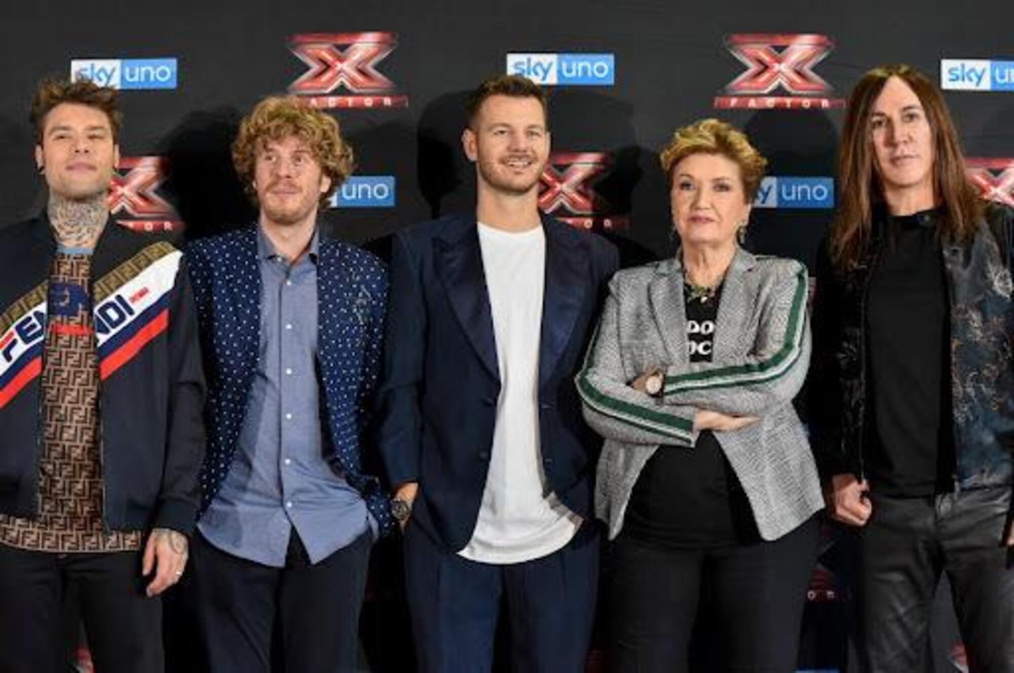 Manuel Agnelli con Cattelan a X Factor 2018