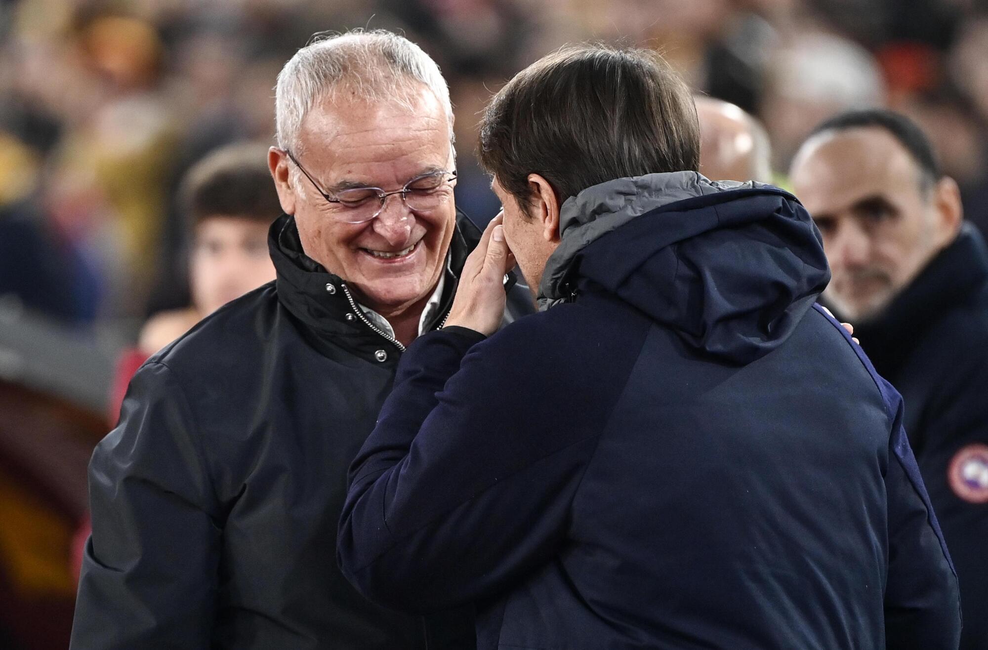 Antonio Conte con Claudio Ranieri