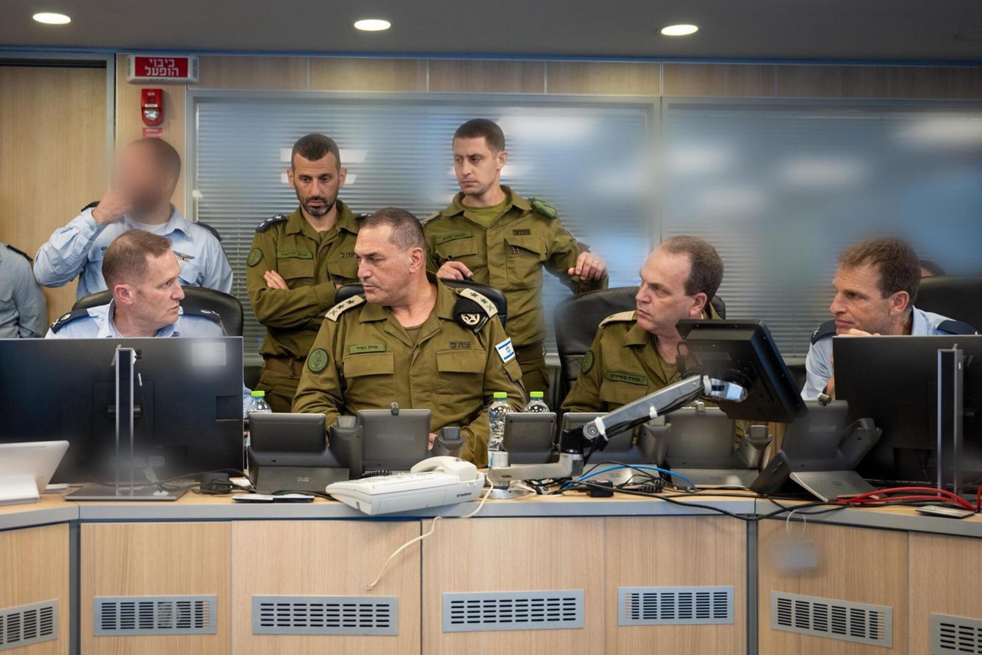 Una foto scattata dall'Idf prima di lanciare l'attacco
