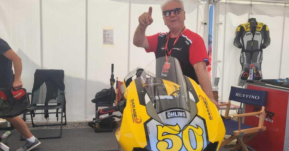 Toprak, Bulega, Petrucci? No, il vero eroe di Misano &egrave; Paolo: 75 anni, una Panigale gialla, passione da lacrimoni e questa storia potente