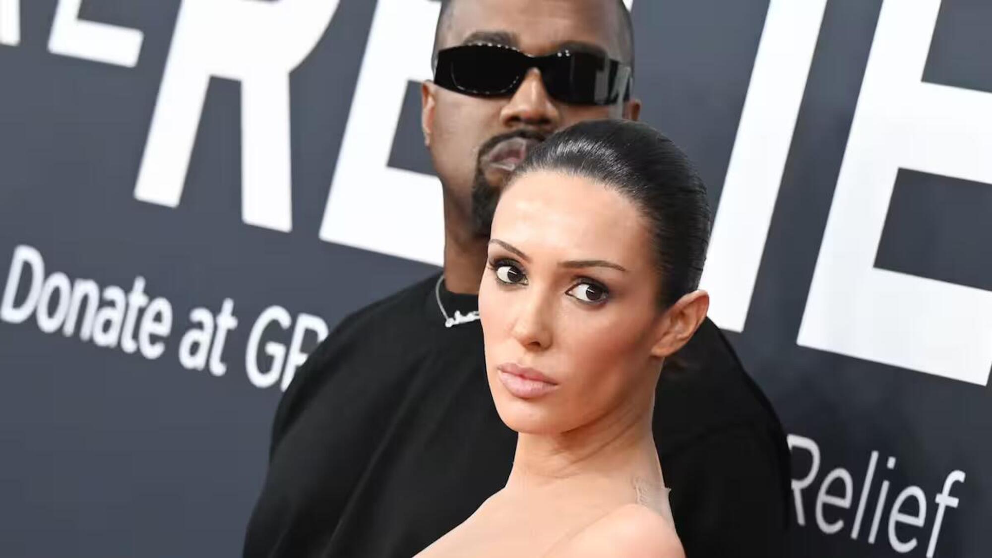 Bianca Censori e Kanye West ai Grammy