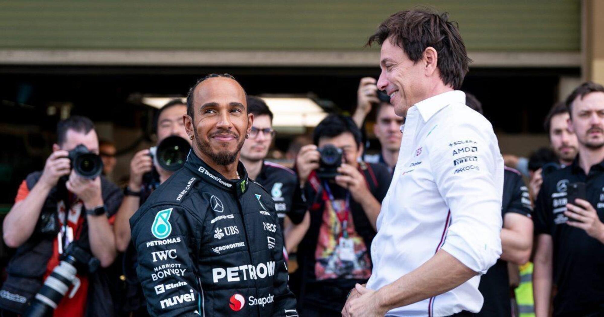 Lewis Hamilton Toto Wolff Mercedes