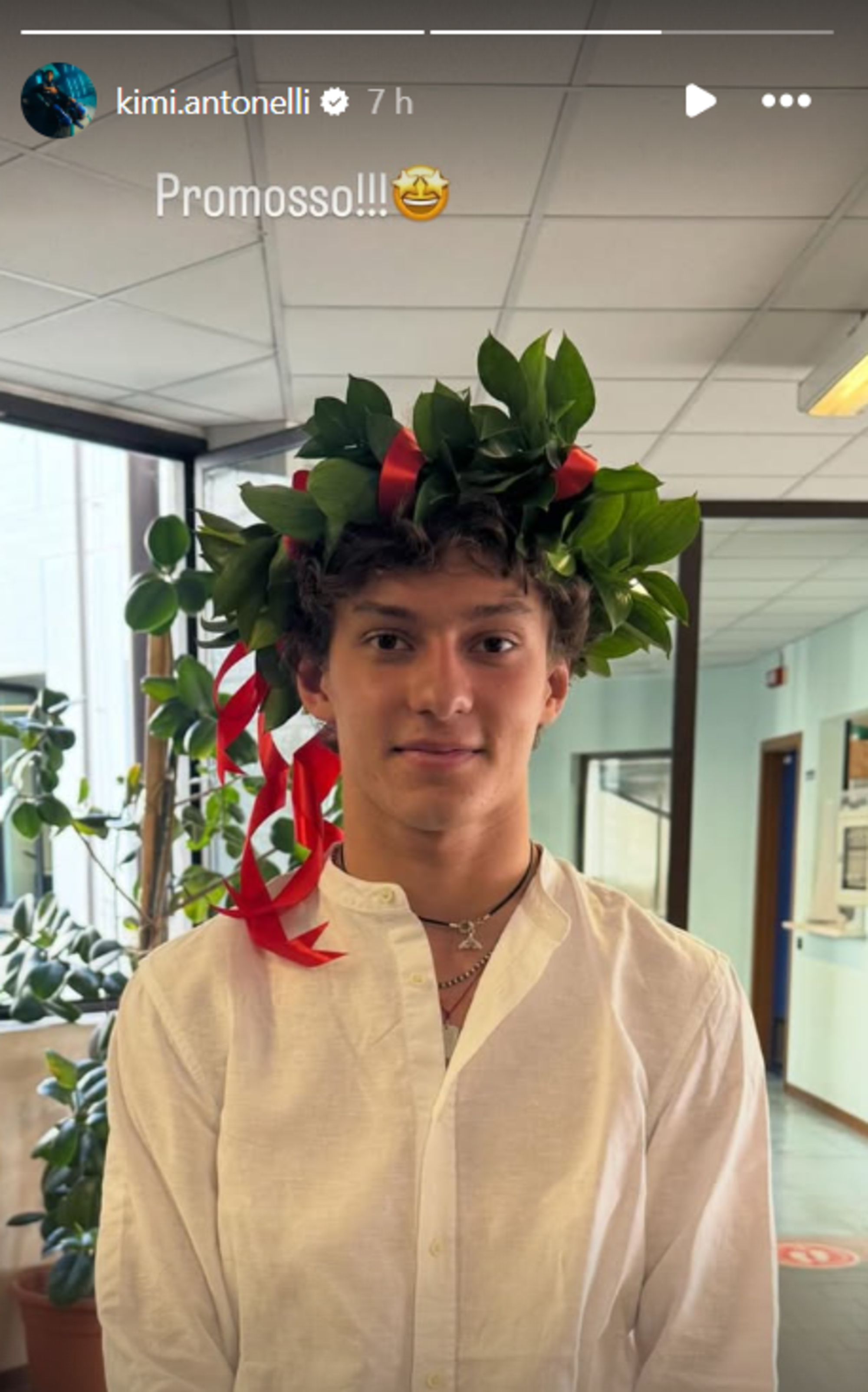 Kimi Antonelli dopo l'esame orale di maturità