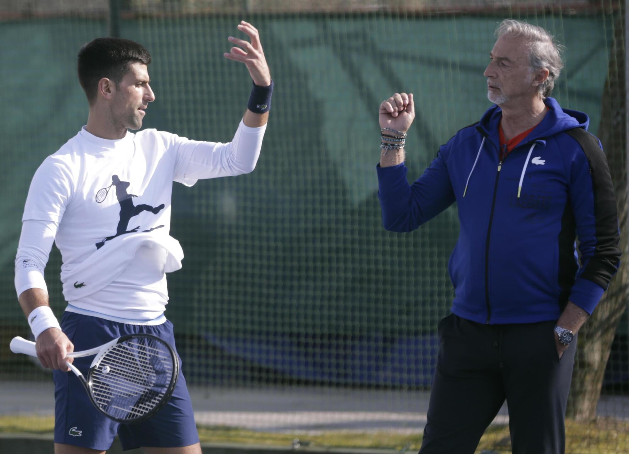 Marco Panichi e Novak Djokovic