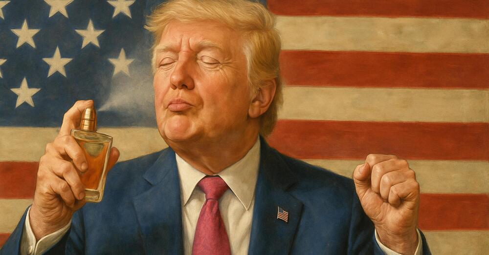 Che odore ha Trump? Ecco il nuovo profumo del presidente Usa, &ldquo;Victory 45-47&rdquo;: &ldquo;Sa di vittoria, forza e successo&rdquo; e c&rsquo;&egrave; anche la versione femminile. Altro che saponette di Sydney Sweeany e candele hot di Gwyneth Paltrow&hellip; E quanto costa?