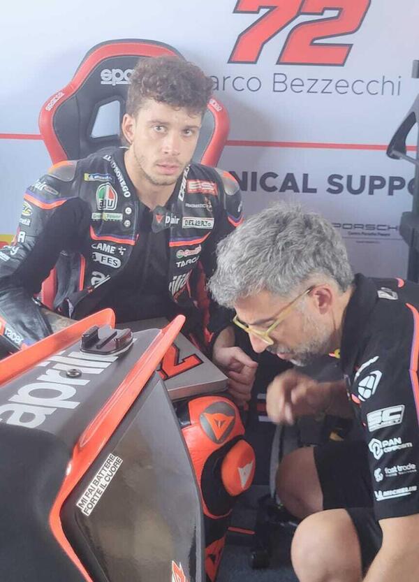 Ma Marco Bezzecchi che arriva al ProDay, gira tutto il giorno a Misano come un forsennato e poi sale in moto...
