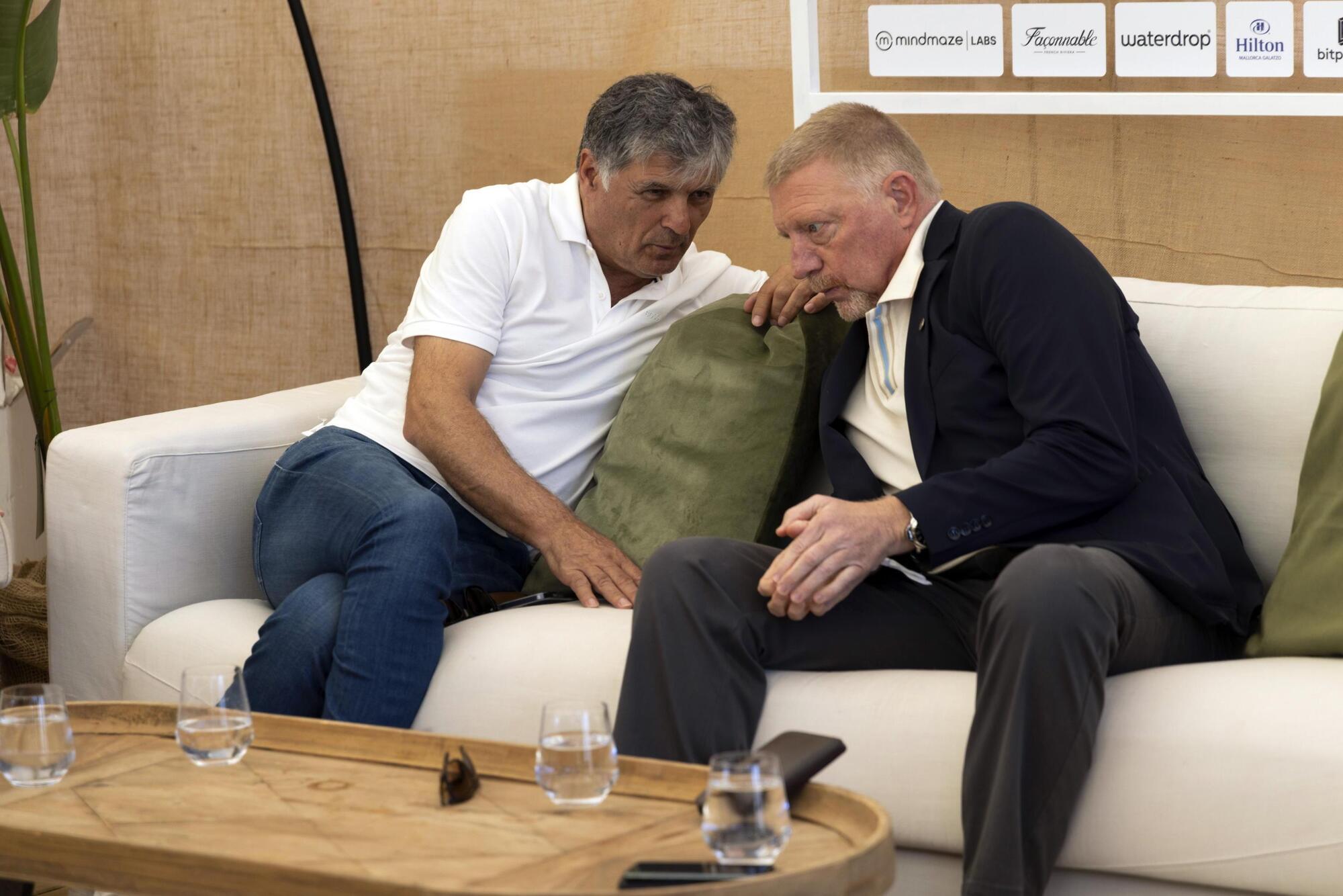 Toni Nadal con Boris Becker