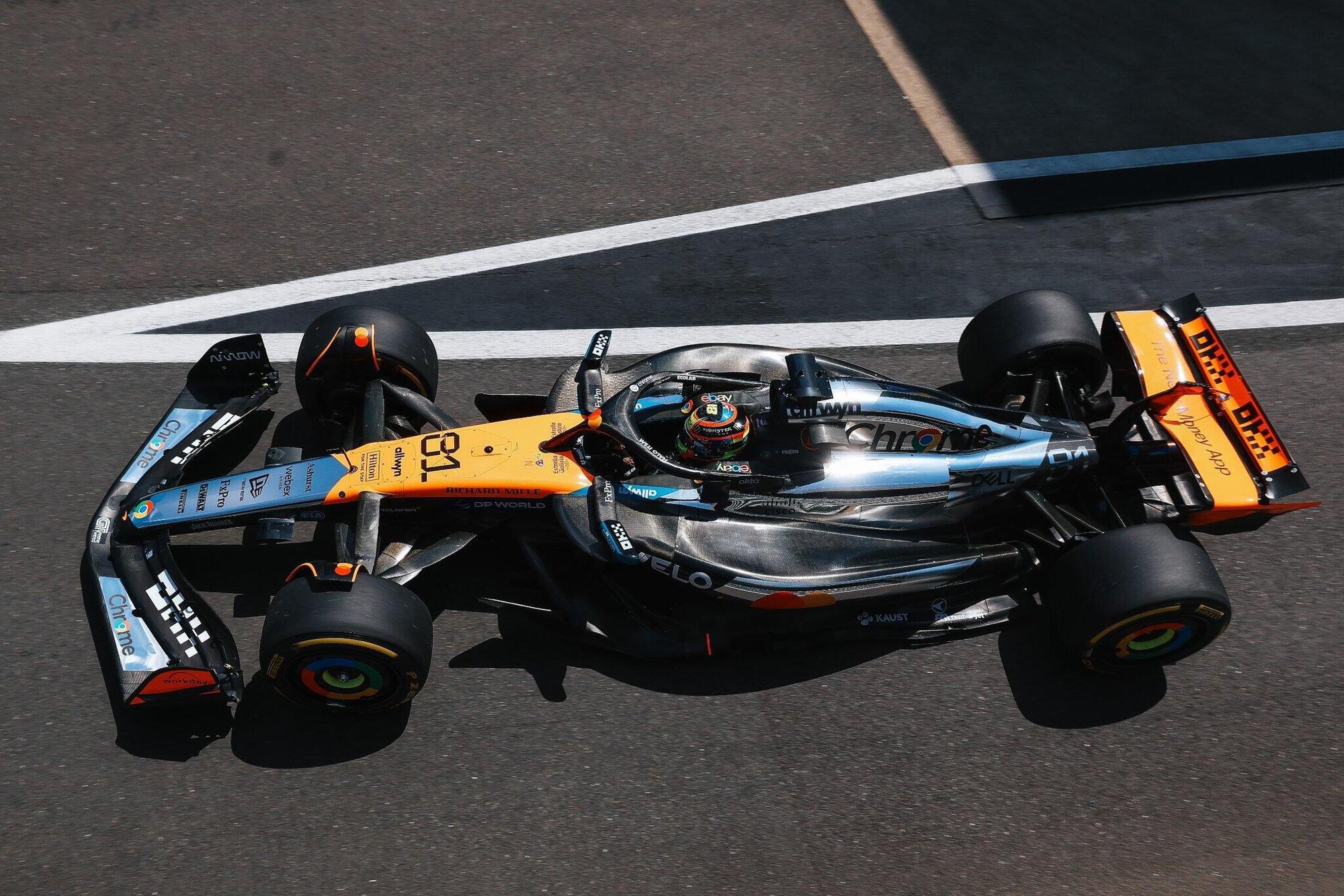 La McLaren con livrea speciale per il gran premio di casa